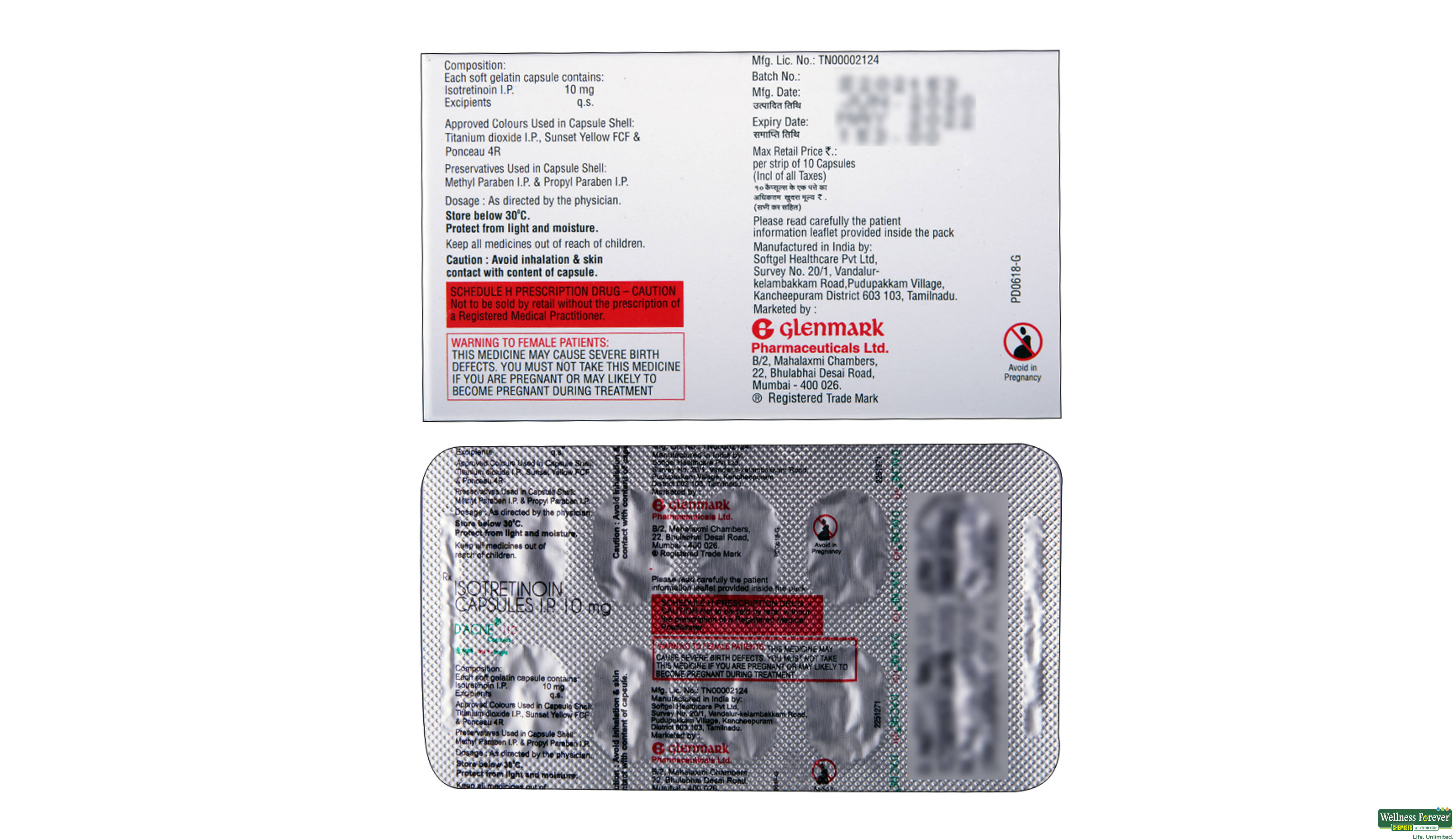 D-ACNE-I 10MG 10CAP- 2, 10CAP, 
