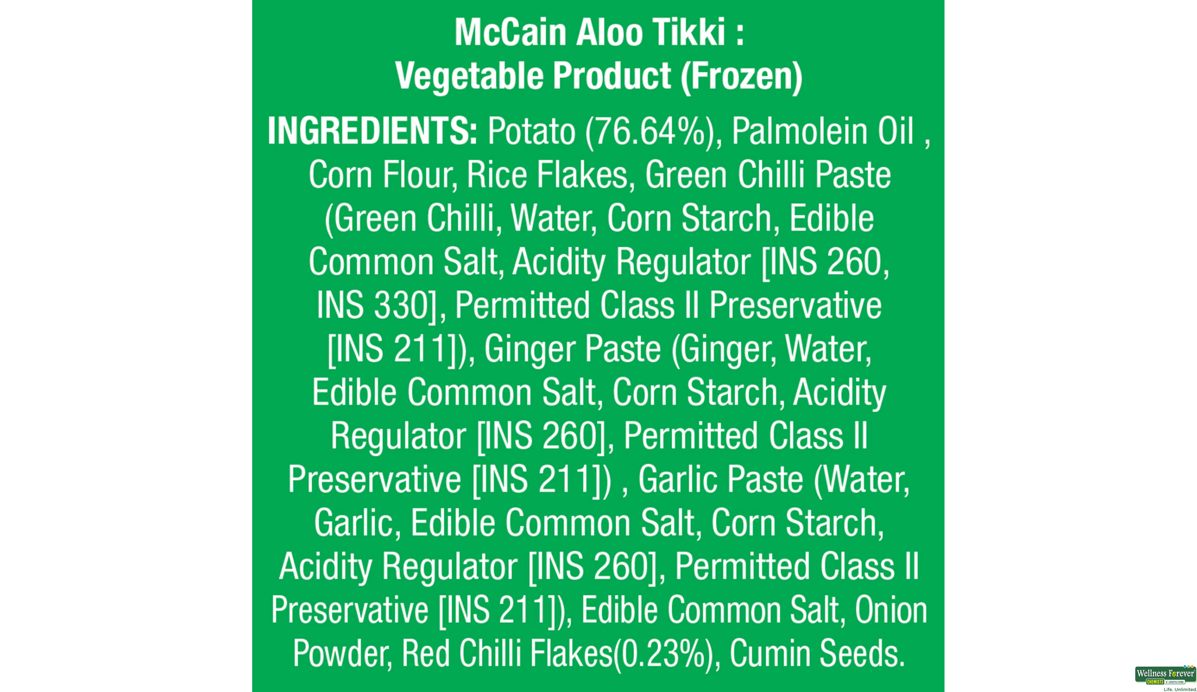 MCCAIN ALOO TIKKI 760GM- 4, 760GM, 