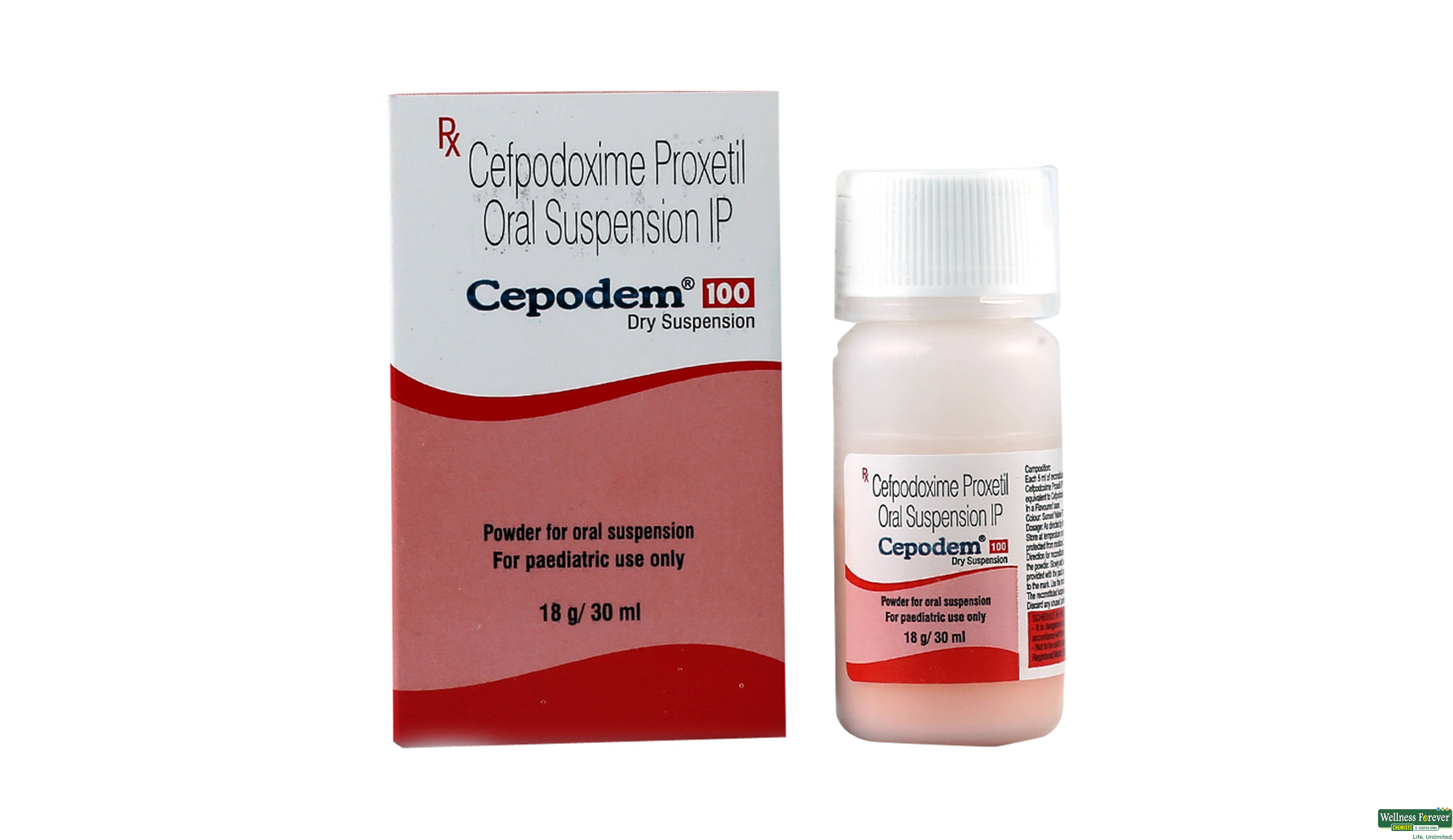 CEPODEM-DS 100MG SYP 30ML- 1, 30ML, 