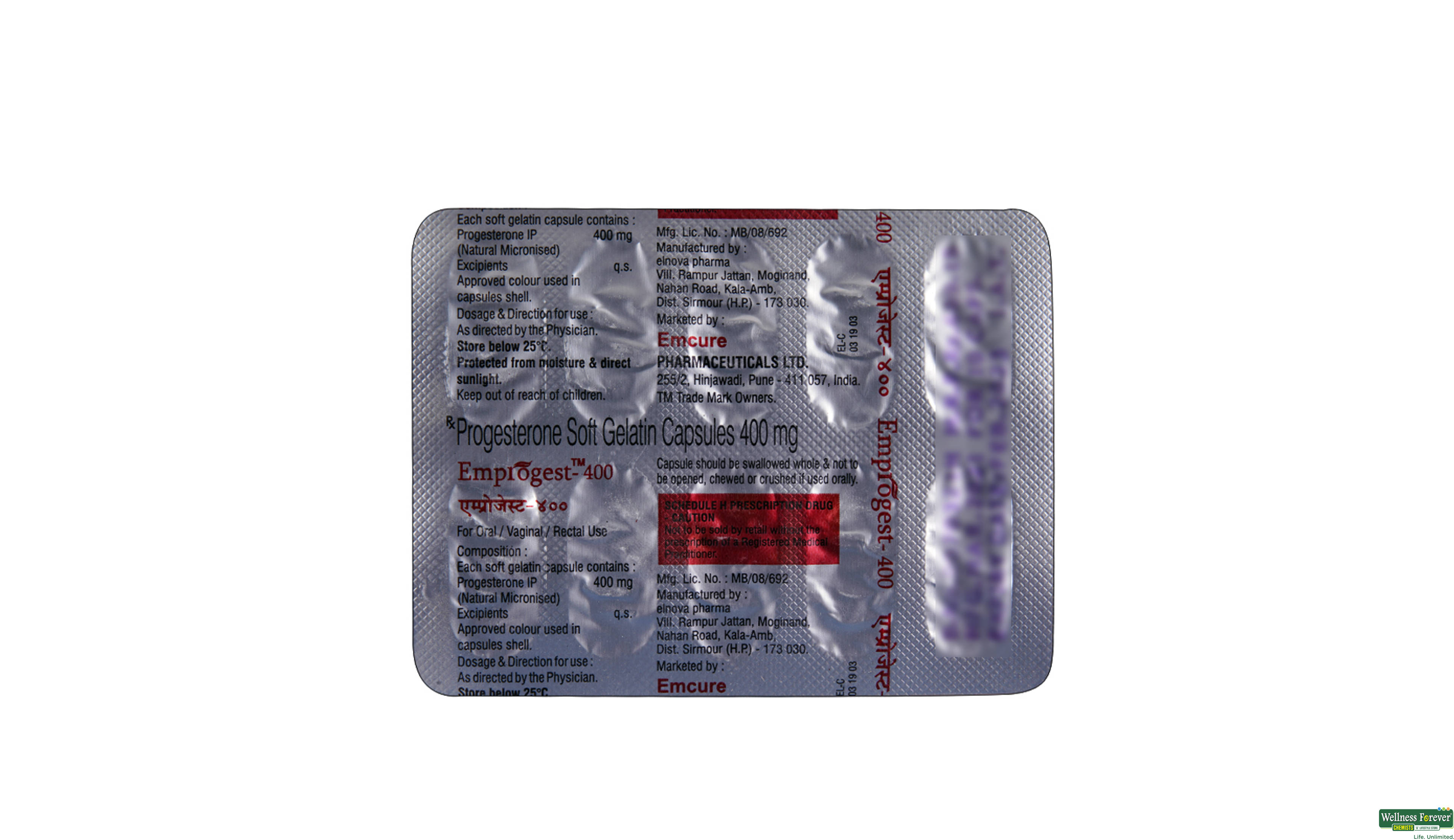 EMPROGEST 400MG 10CAP- 2, 10CAP, 