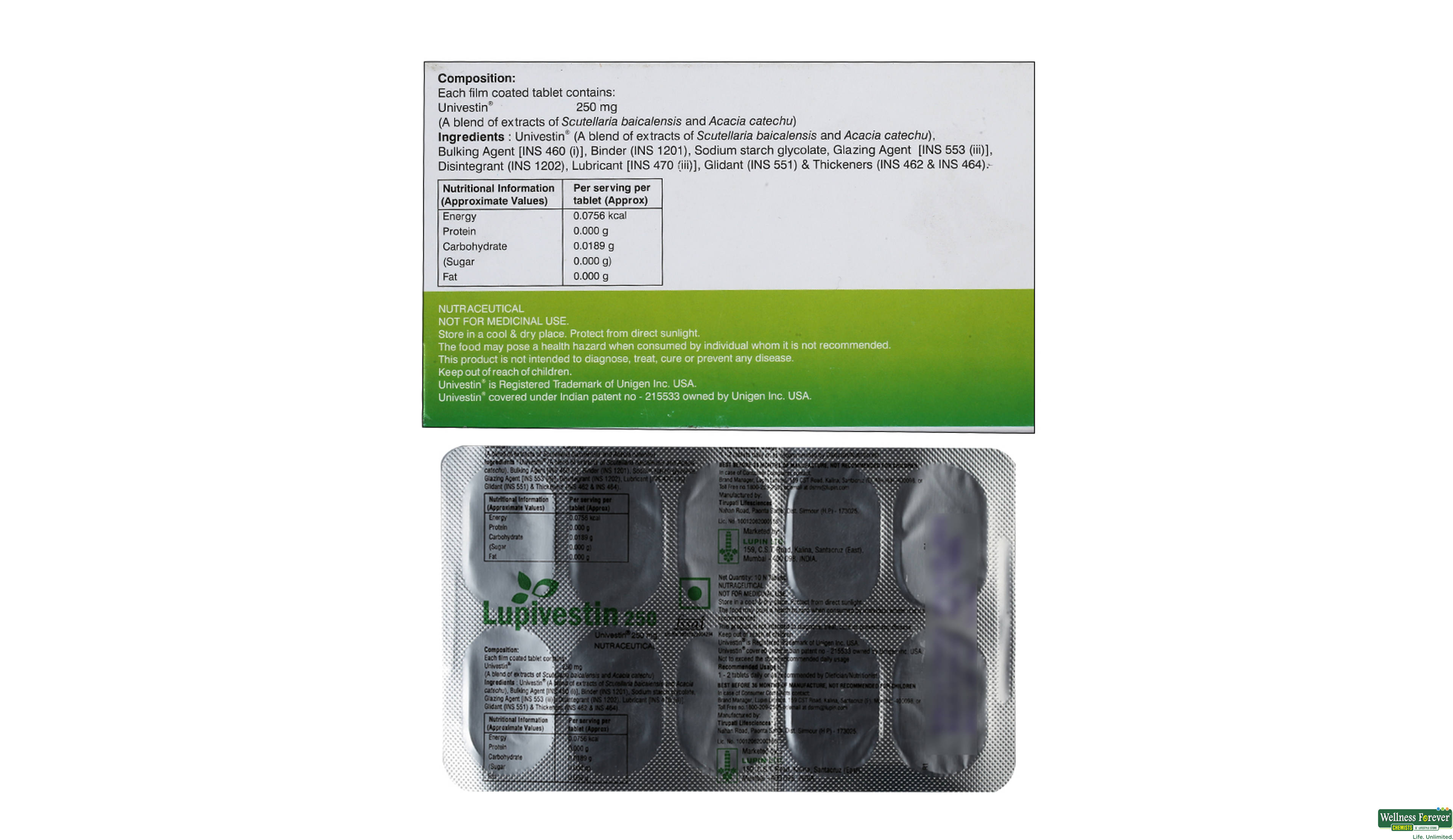 LUPIVESTIN 250MG 10TAB- 2, 10TAB, 