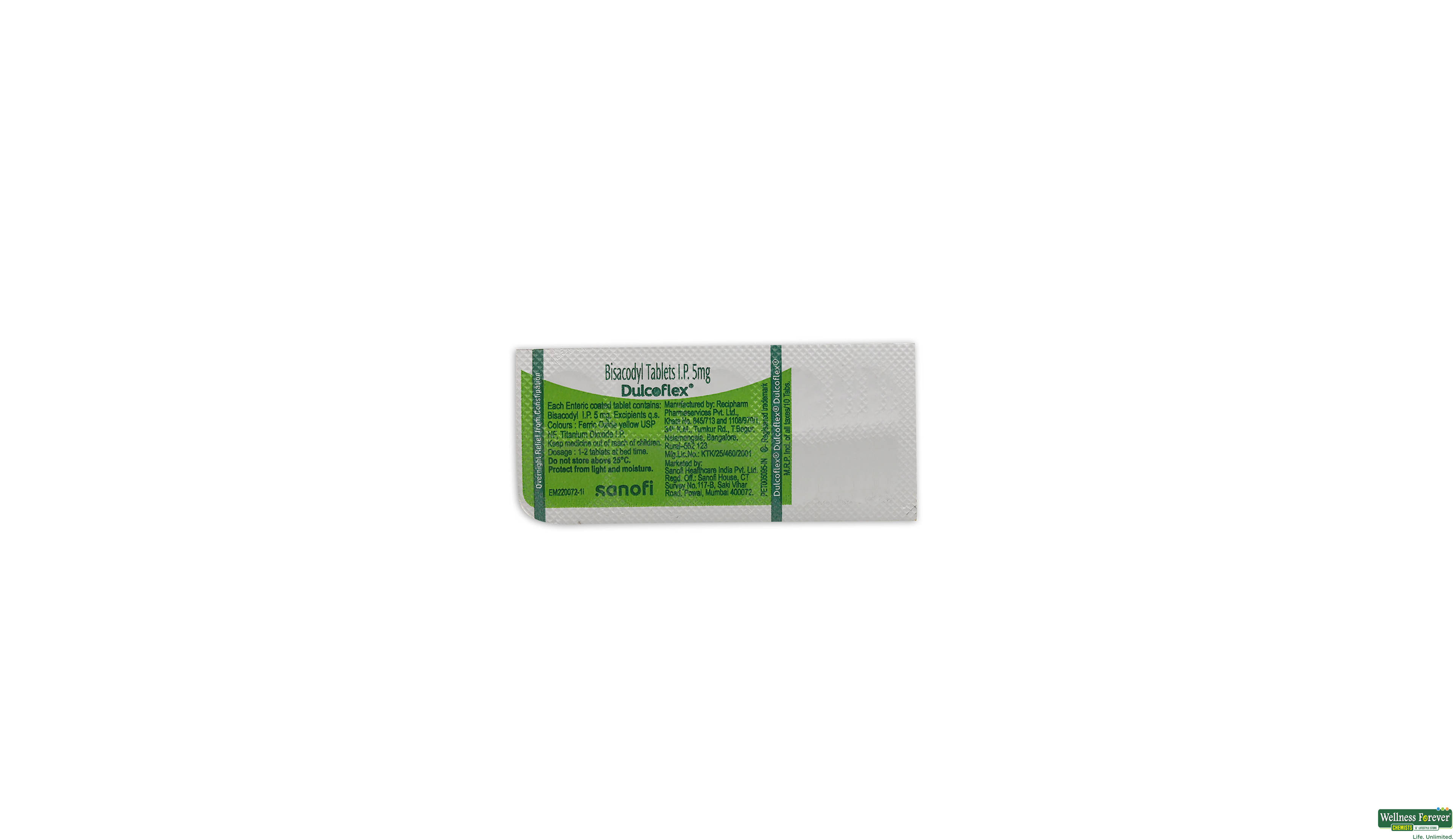 DULCOFLEX 5MG 10TAB- 1, 10TAB, 