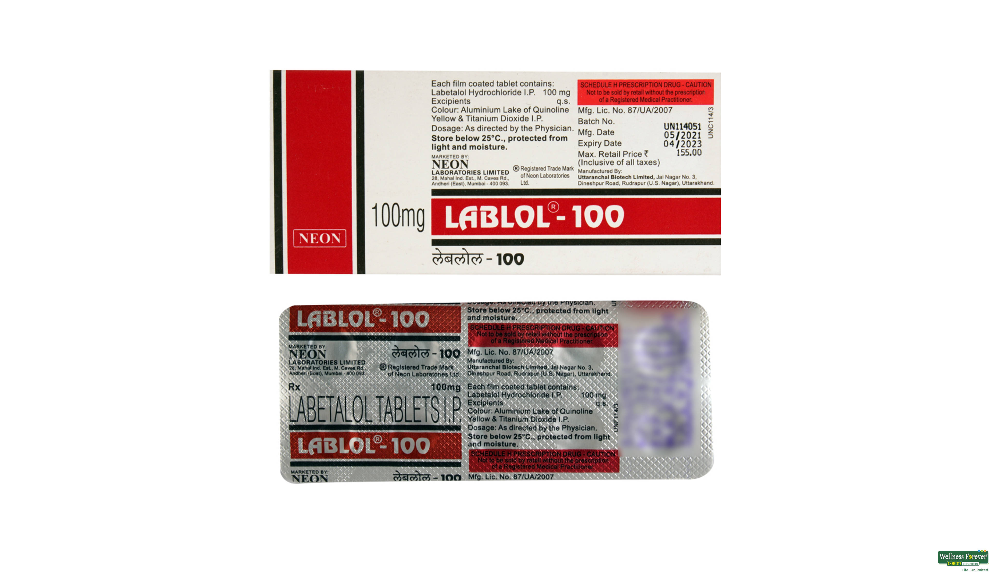 LABLOL 100MG 10TAB- 2, 10TAB, 