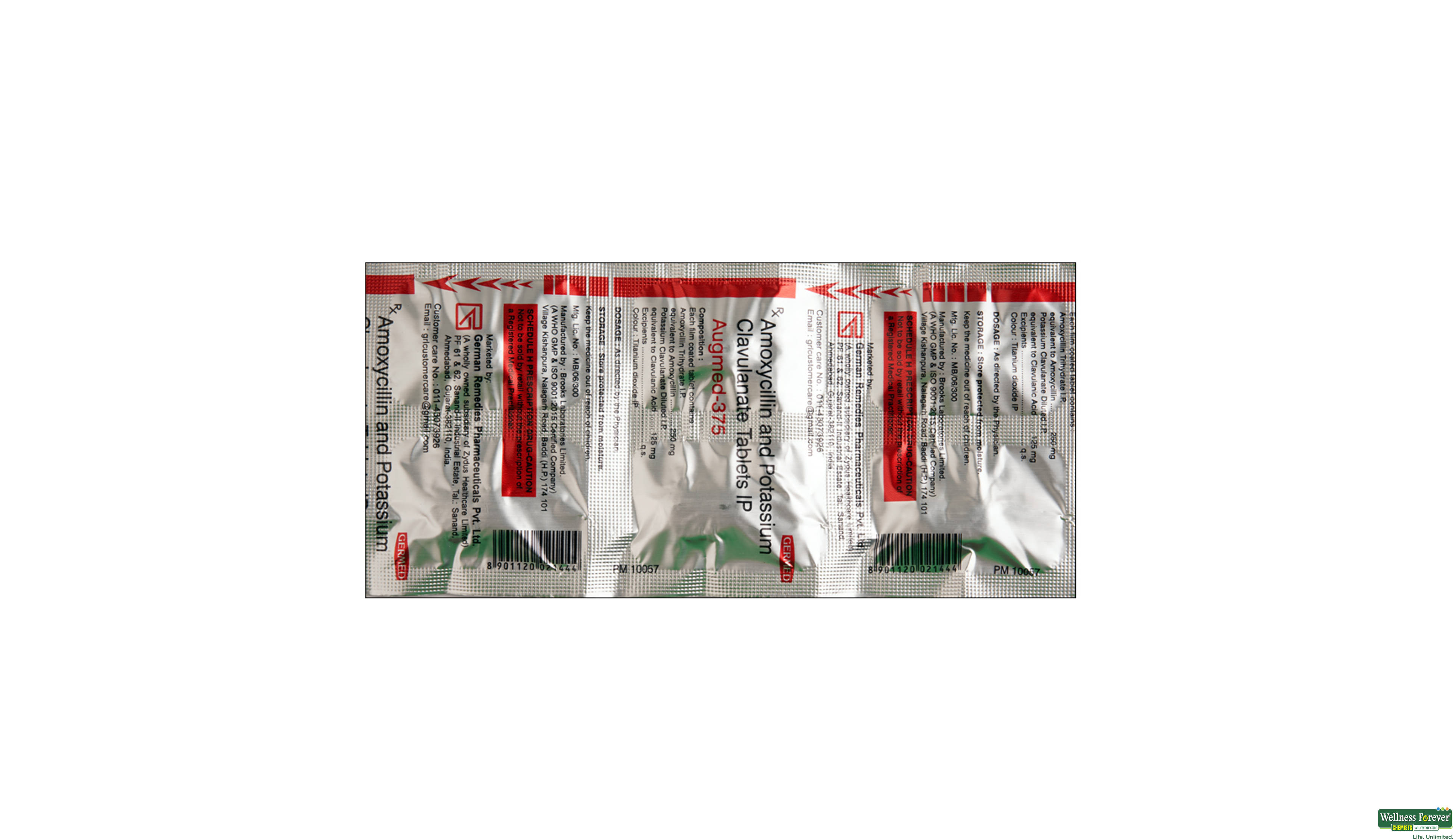 AUGMED 375MG 6TAB- 1, 6TAB, 