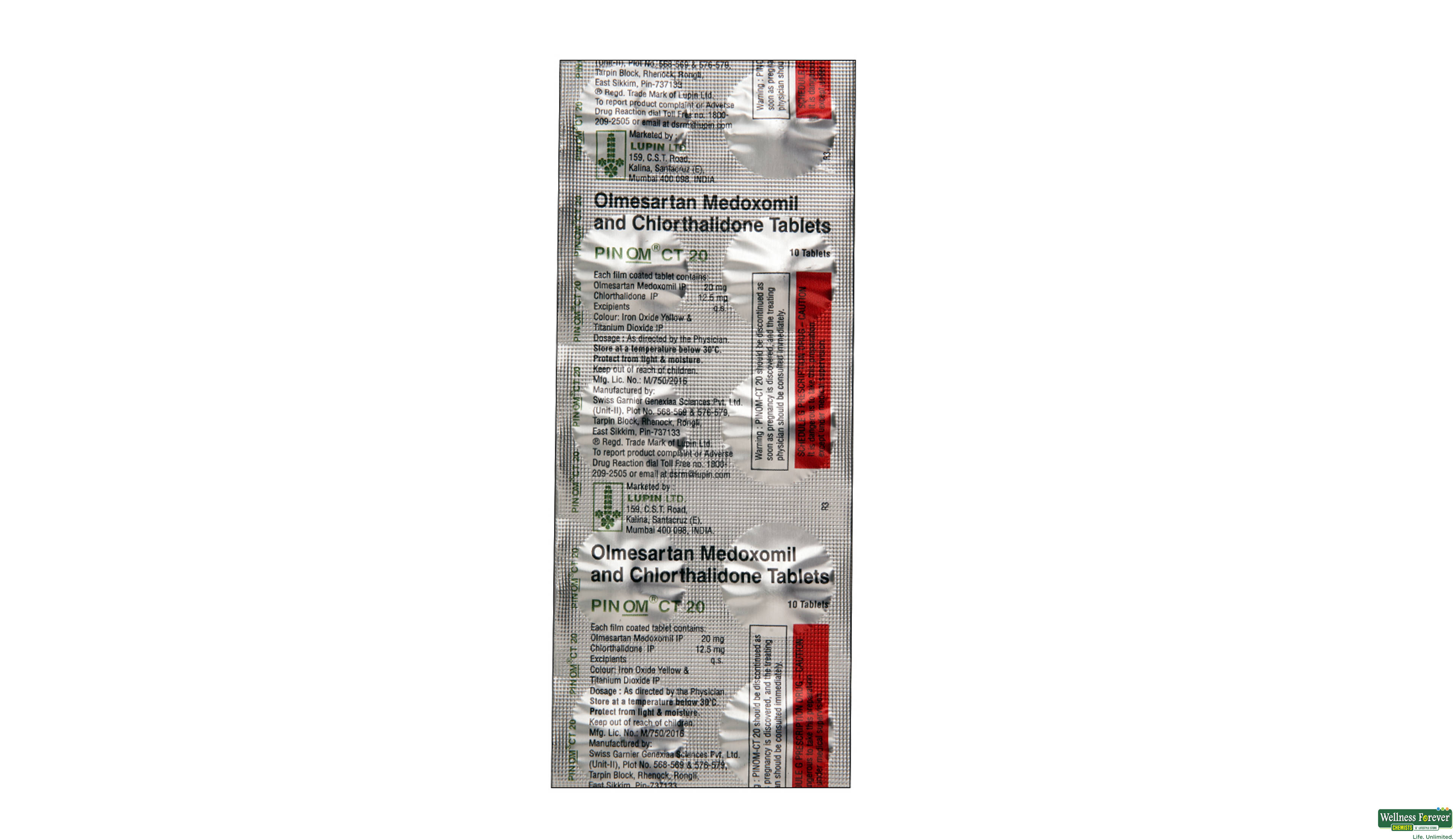 PINOM-CT 20MG 10TAB- 1, 10TAB, 
