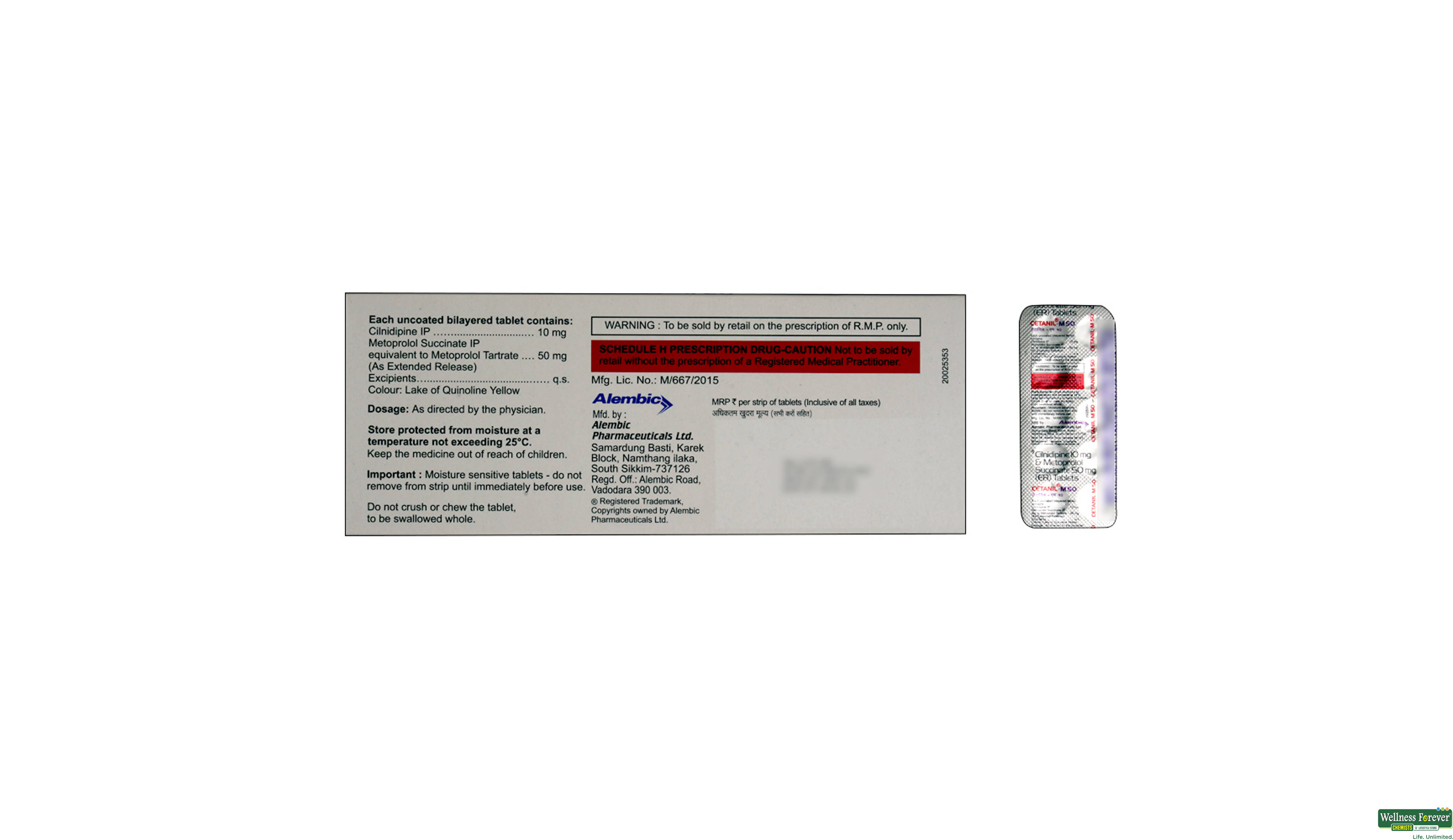 CETANIL-M 50MG 10TAB- 2, 10TAB, 