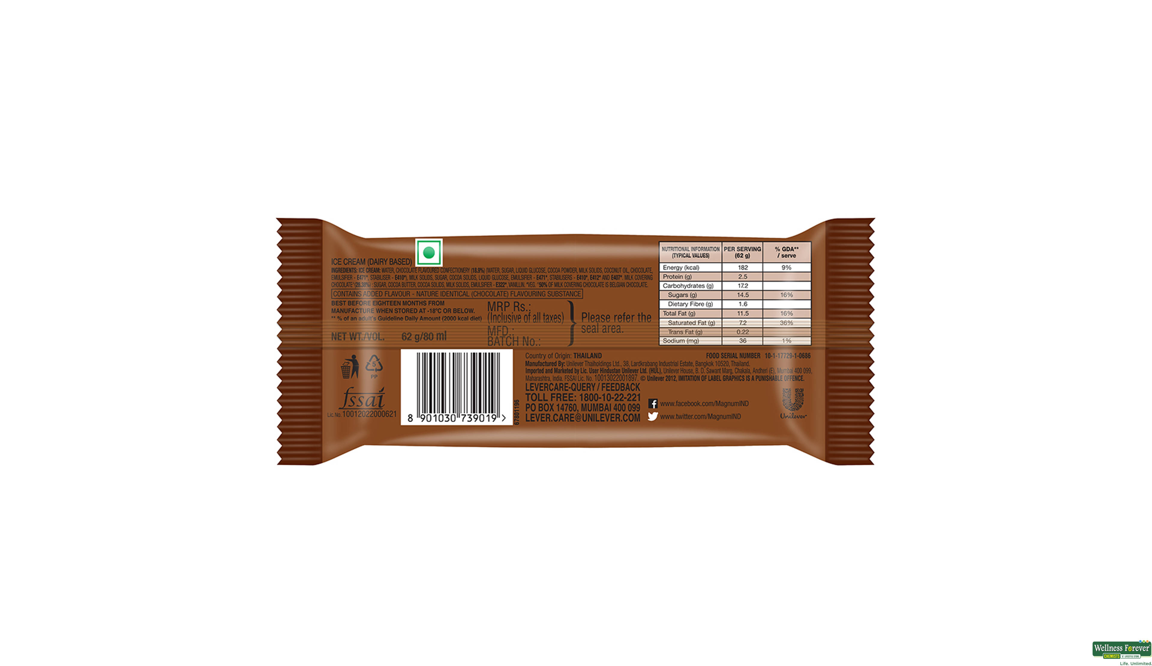 MAGNUM I/C STICK CHOC TRUFFLE 63GM- 2, 63GM, 