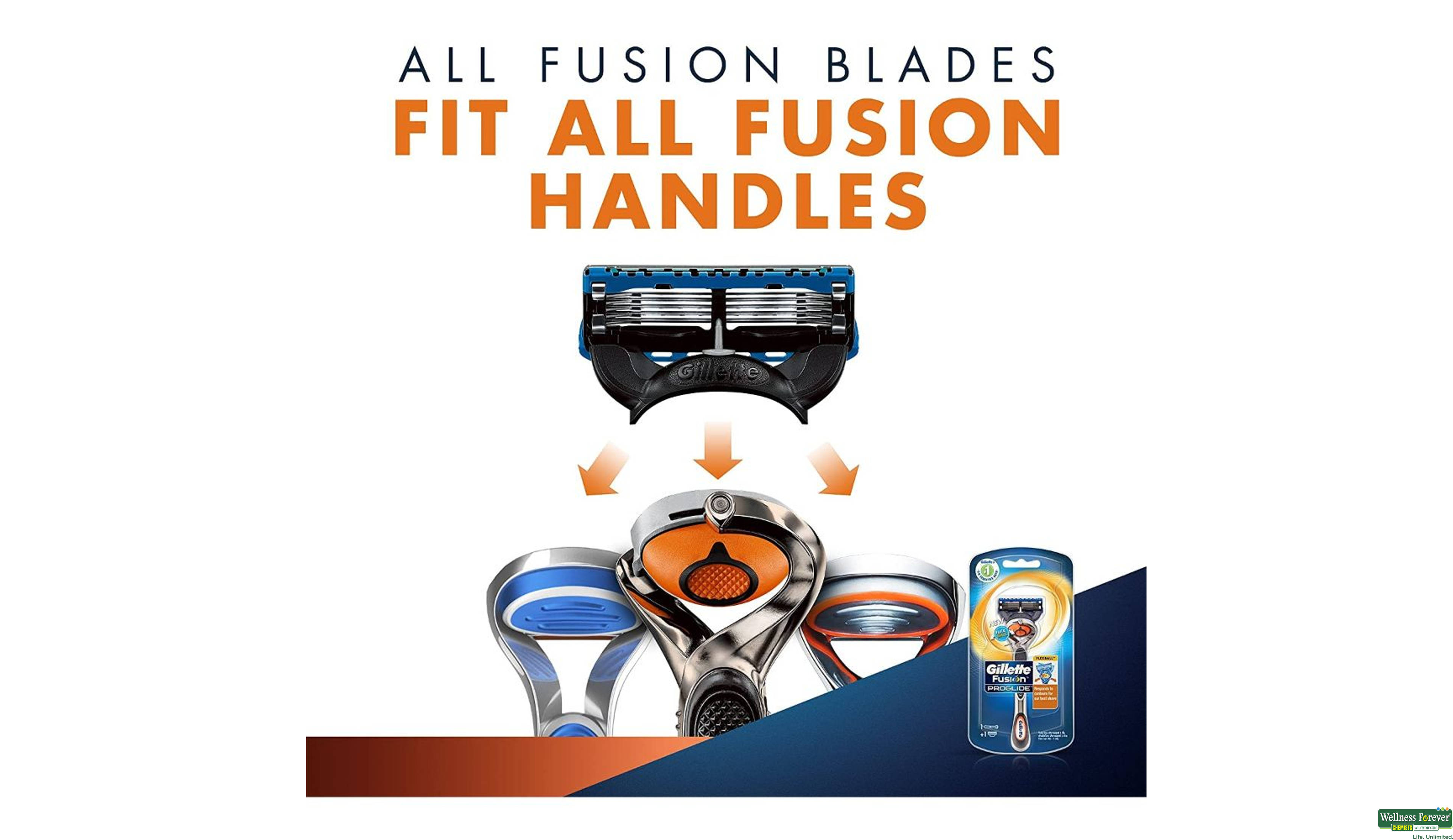 GILL SH/BLADE FUSION PROGLIDE 8PC- 7, 8PC, 