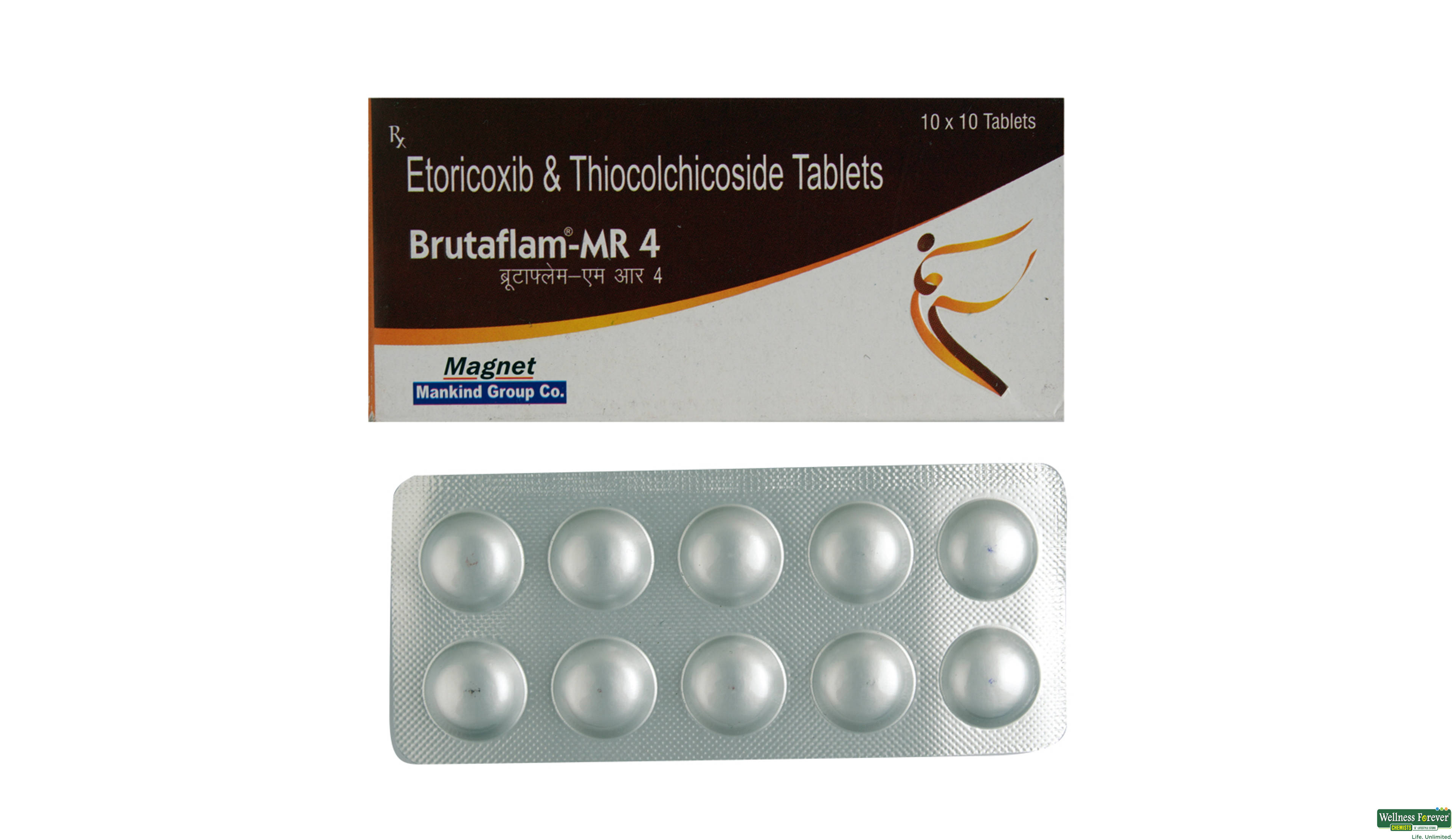 BRUTAFLAM-MR 4MG 10TAB- 1, 10TAB, 