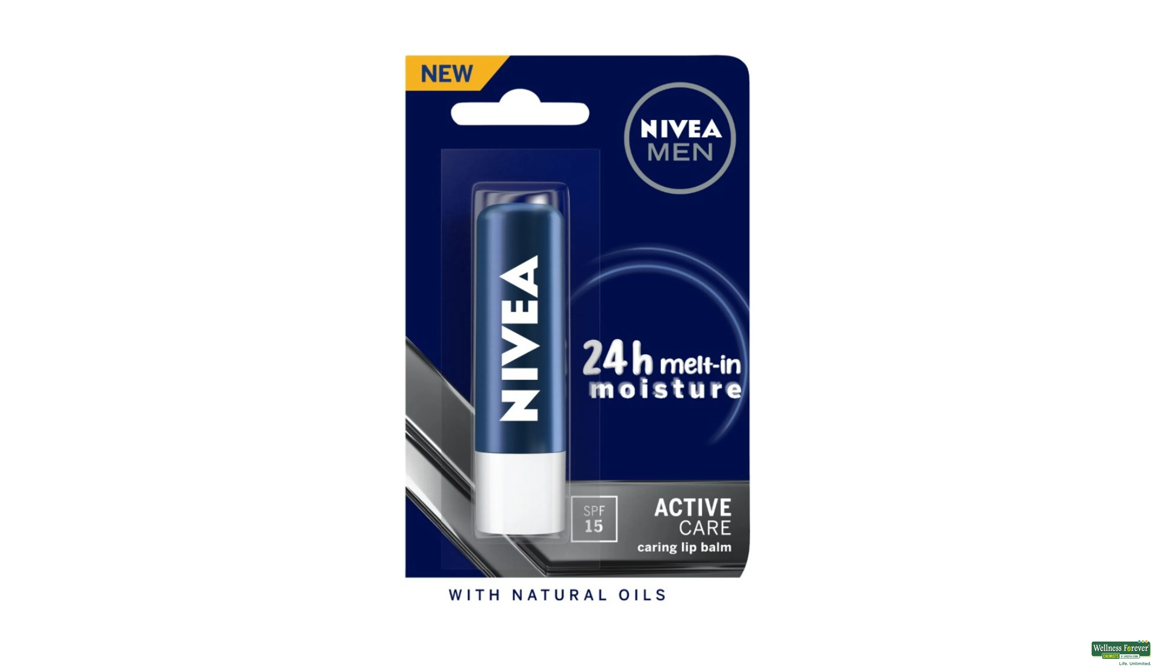 NIVEA LIPCARE MEN ACTIVE SPF15 4.8GM- 1, 4.8GM, 