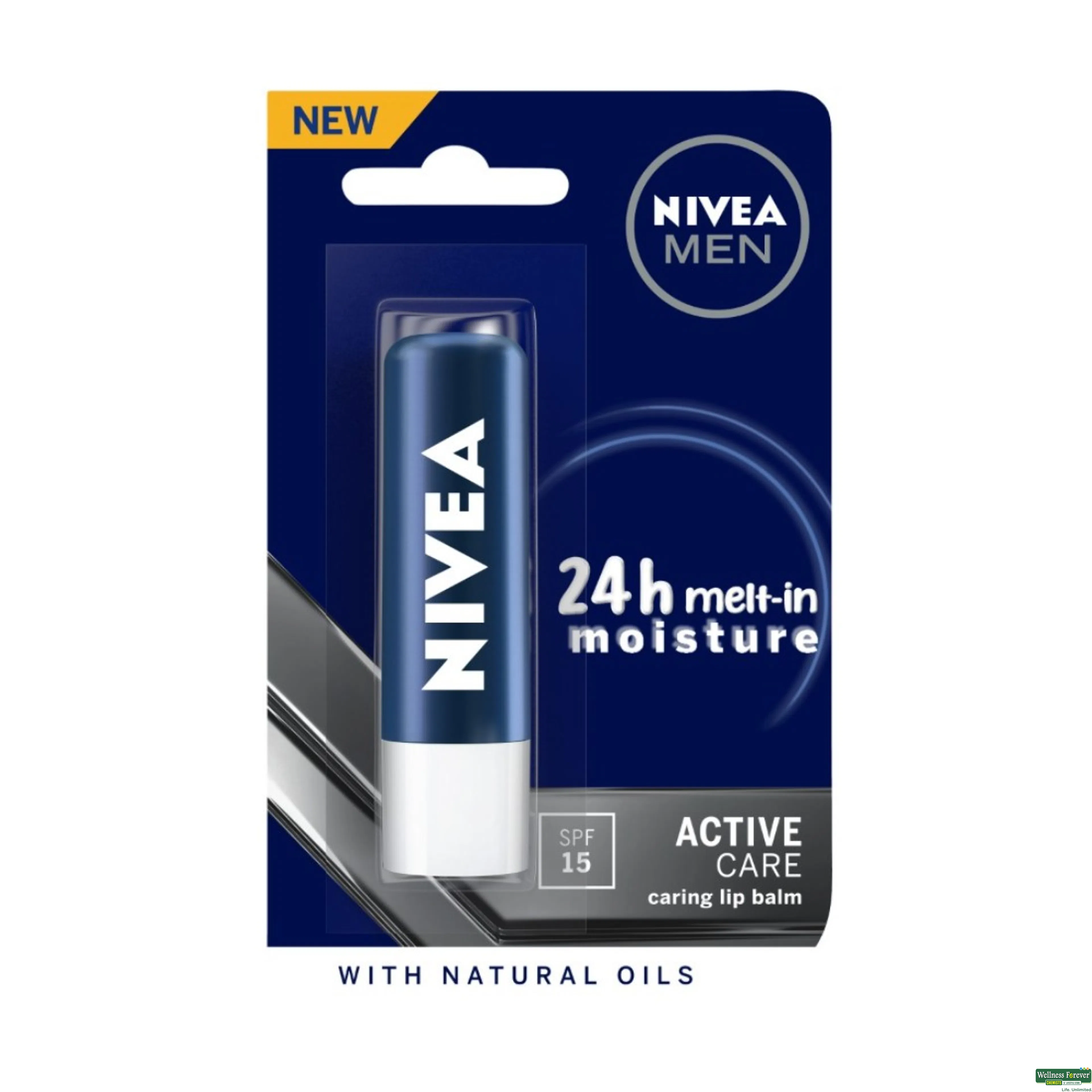 NIVEA LIPCARE MEN ACTIVE SPF15 4.8GM-image