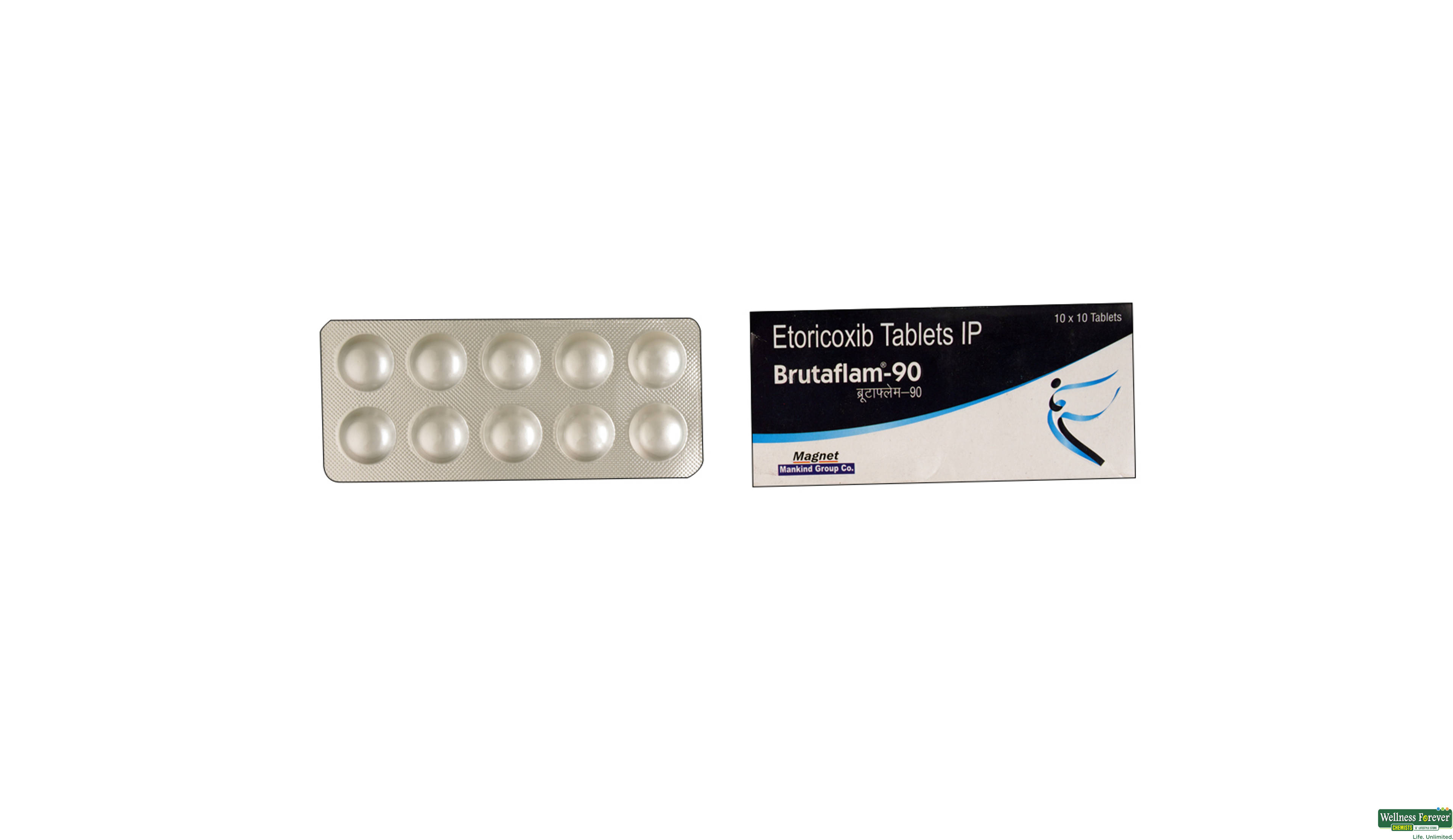 BRUTAFLAM 90MG 10TAB- 1, 10TAB, 