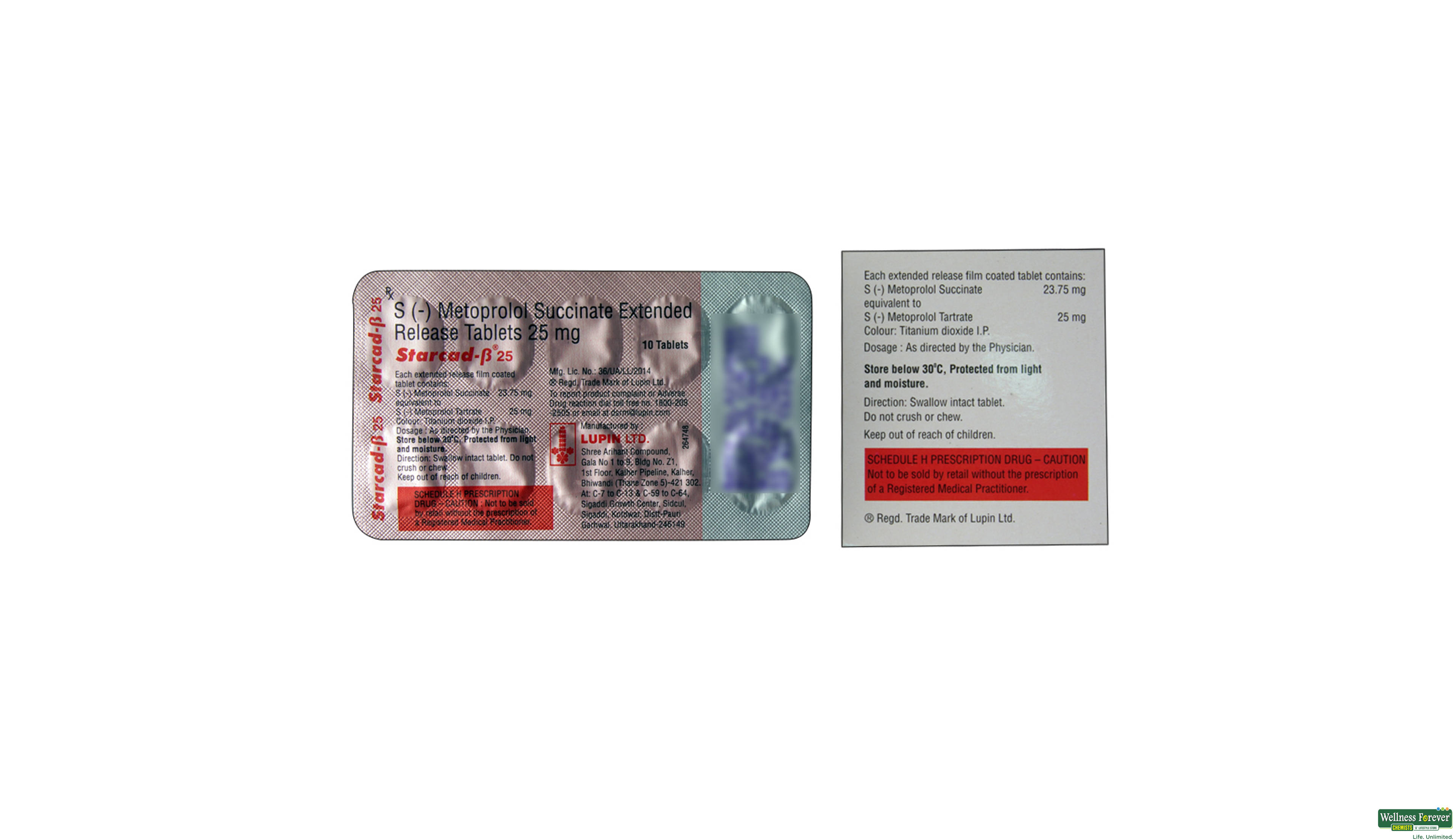 STARCAD-B 25MG 10TAB- 2, 10TAB, 