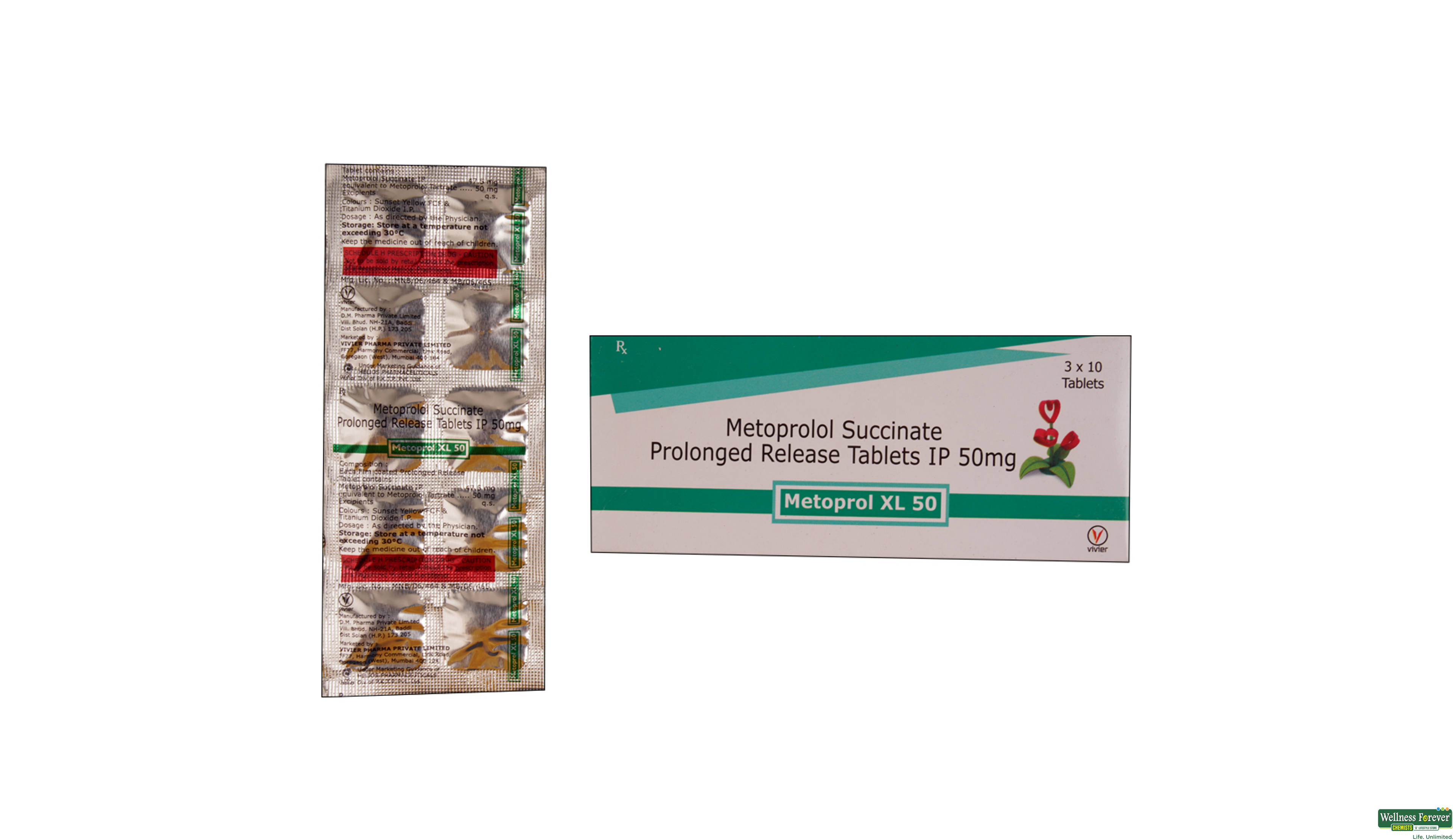 METOPROL-XL 50MG 10TAB- 1, 10TAB, 