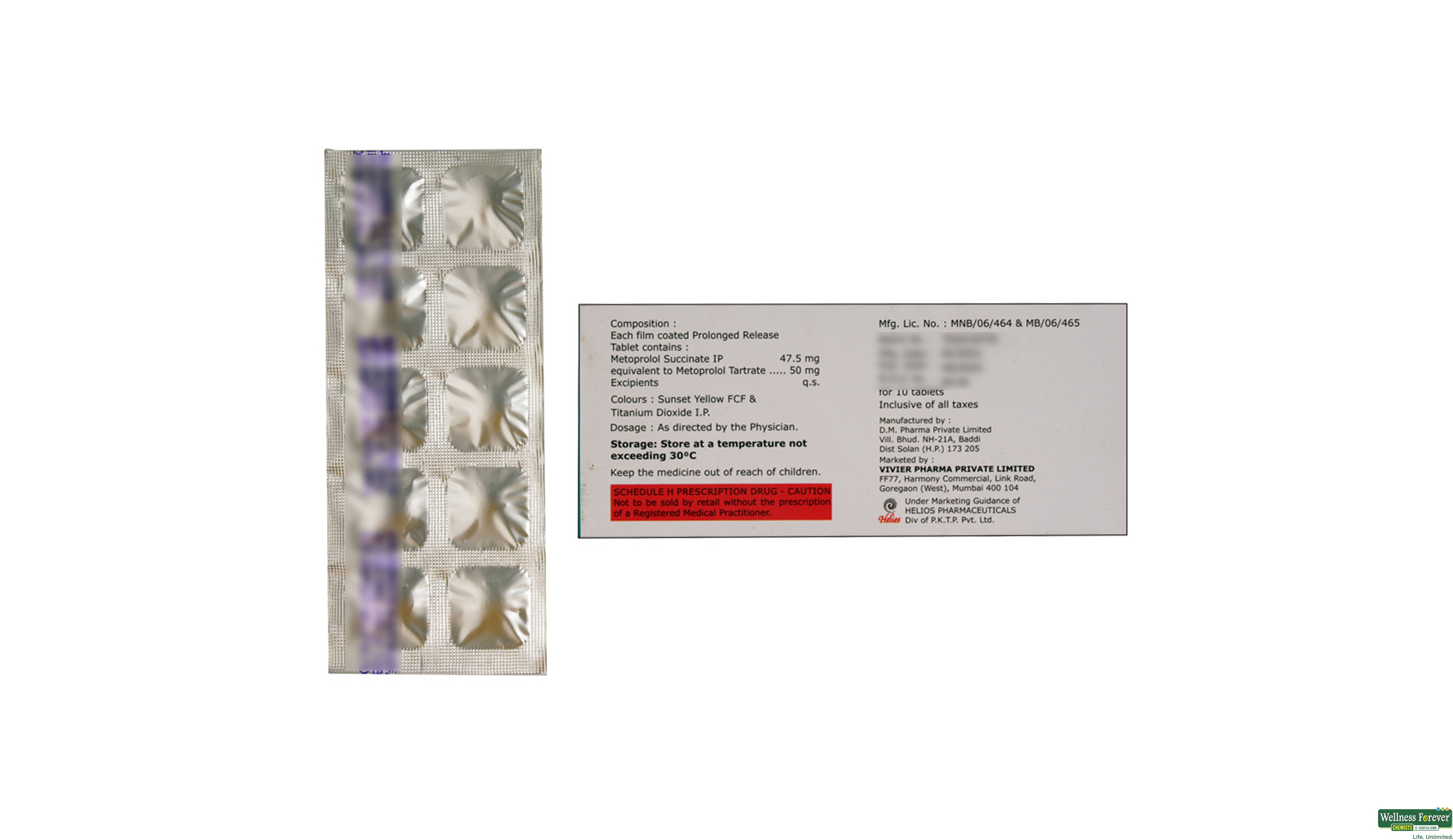 METOPROL-XL 50MG 10TAB- 2, 10TAB, 