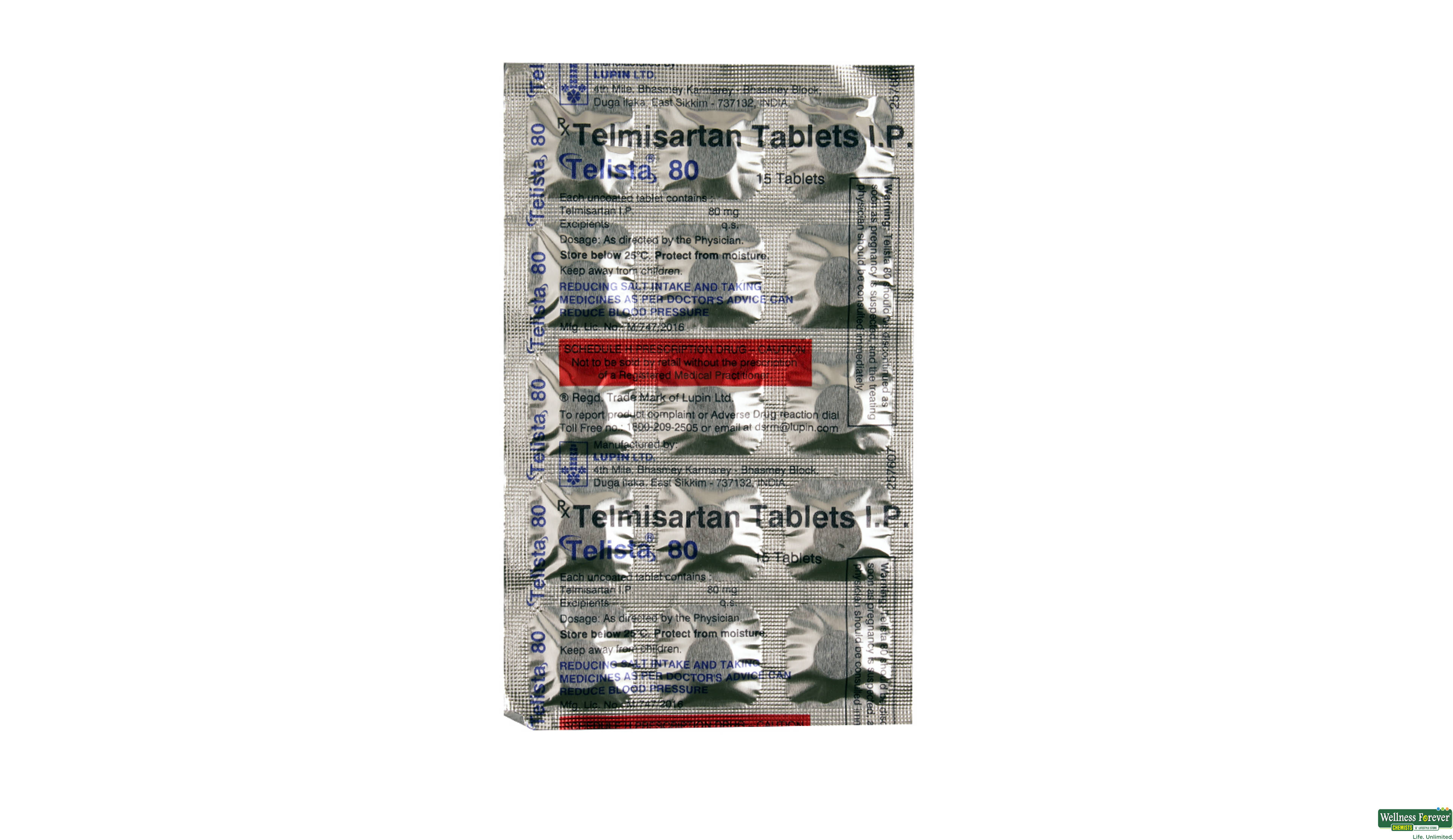 TELISTA 80MG 15TAB- 1, 15TAB, 