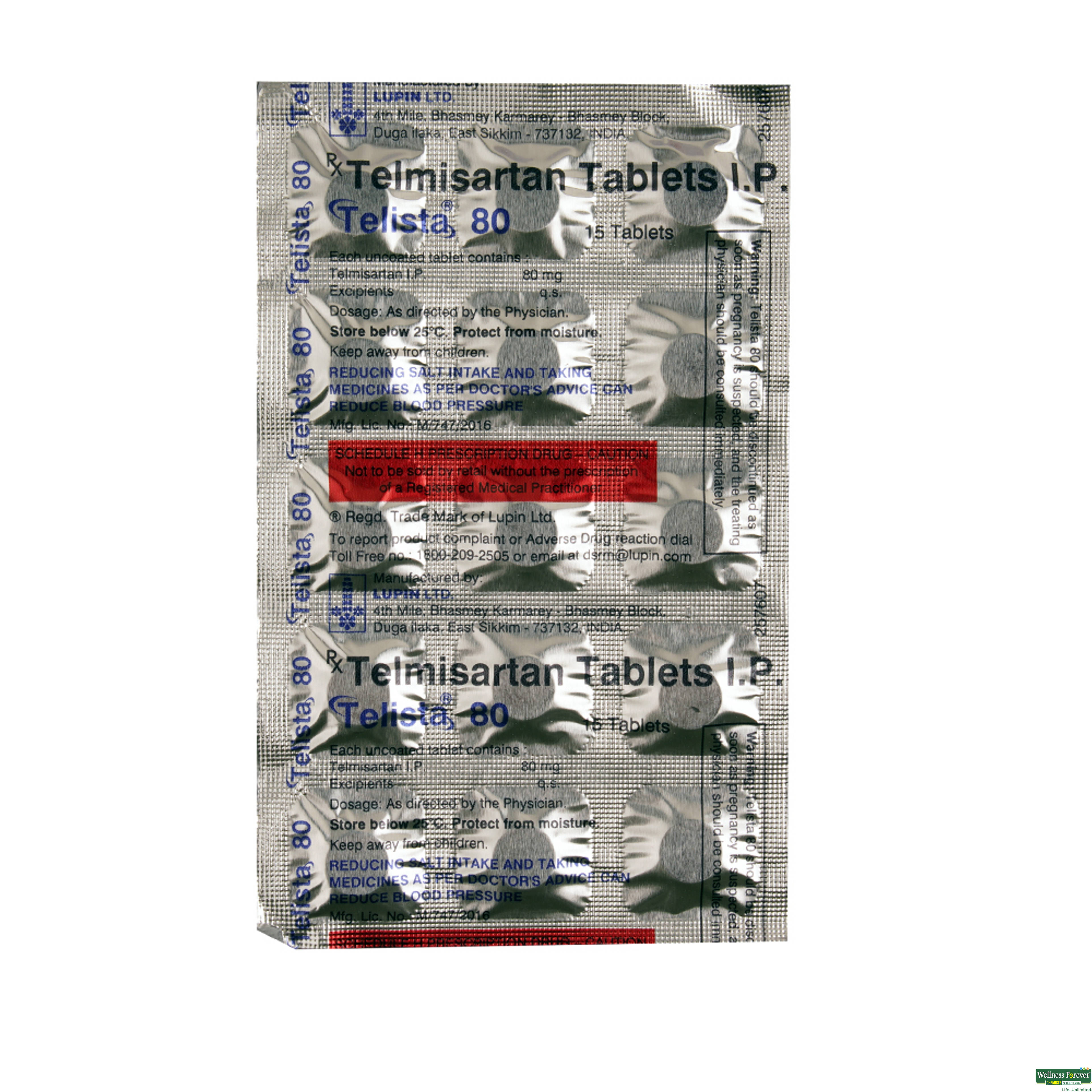 Telista 80mg 15 Tablets-image