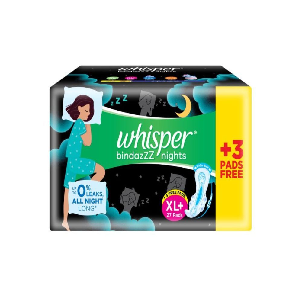 Buy Whisper Sanitary Pads Ultra Night Wings Xl+ 30Pc Online at Best Prices