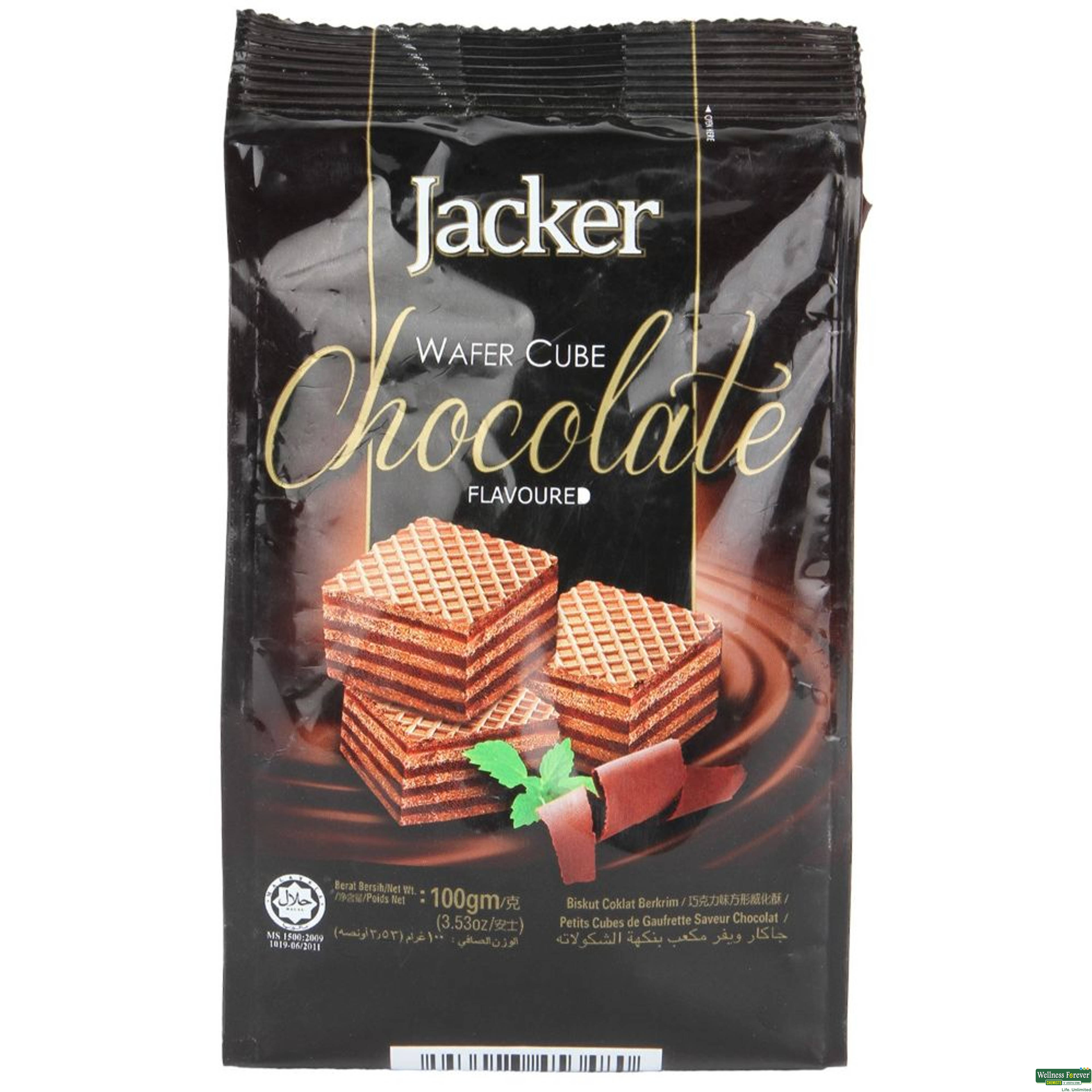 Jacker Chocolate Cube Wafers, 100 g-image