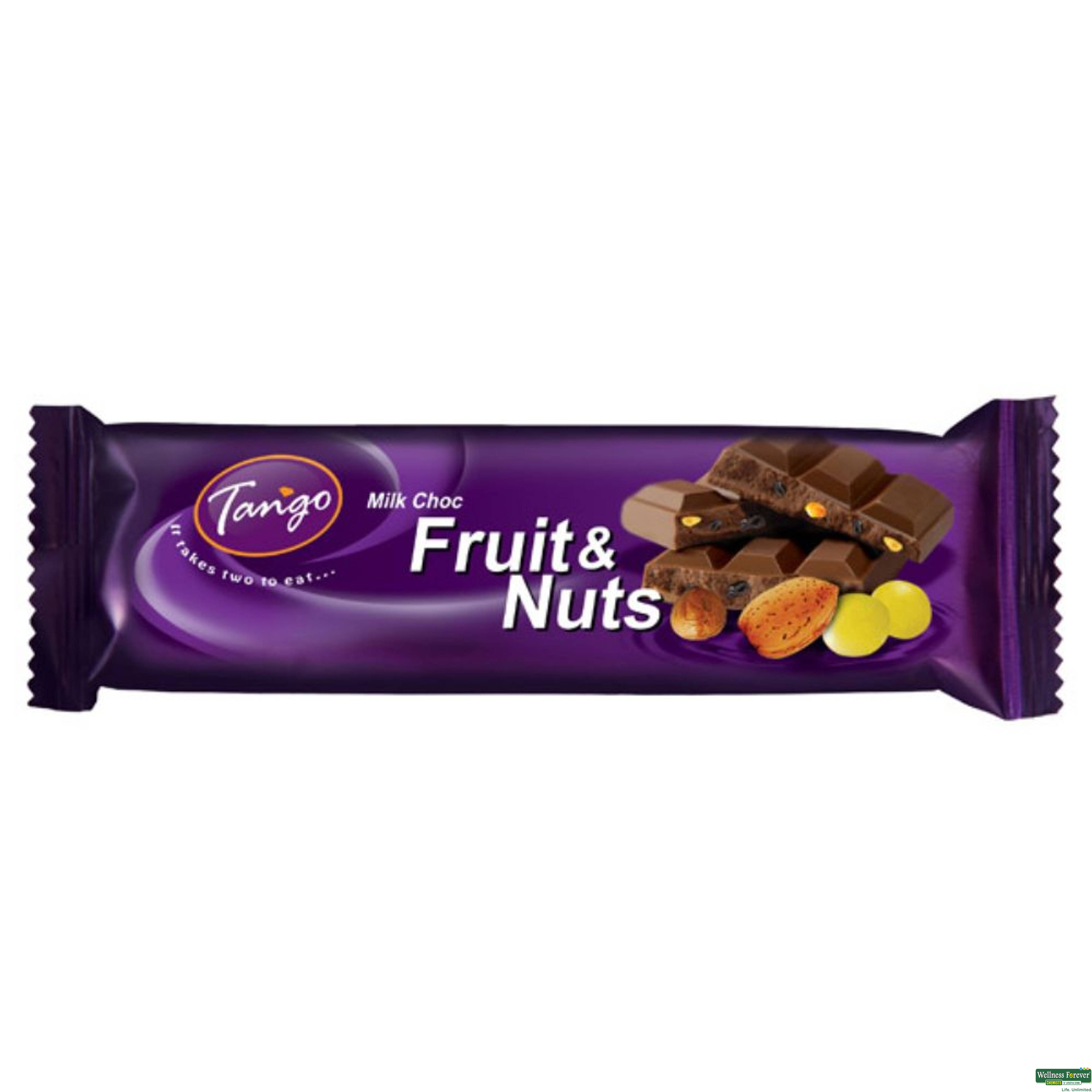 Tango Milk Chocolate Bar, Fruit & Nuts, 40 g-image