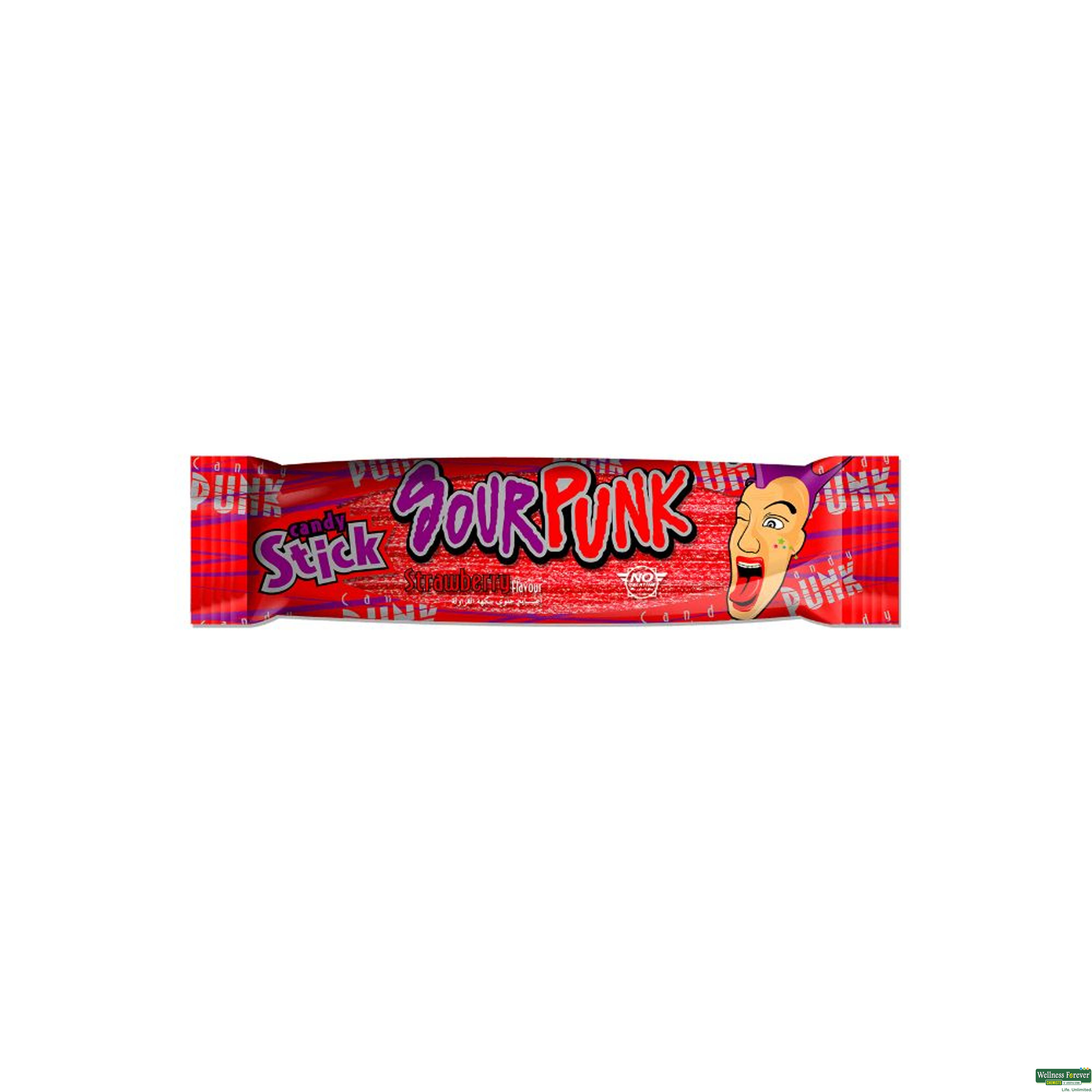 Sour Punk Candy Stick, Strawberry Flavour, 40 g-image