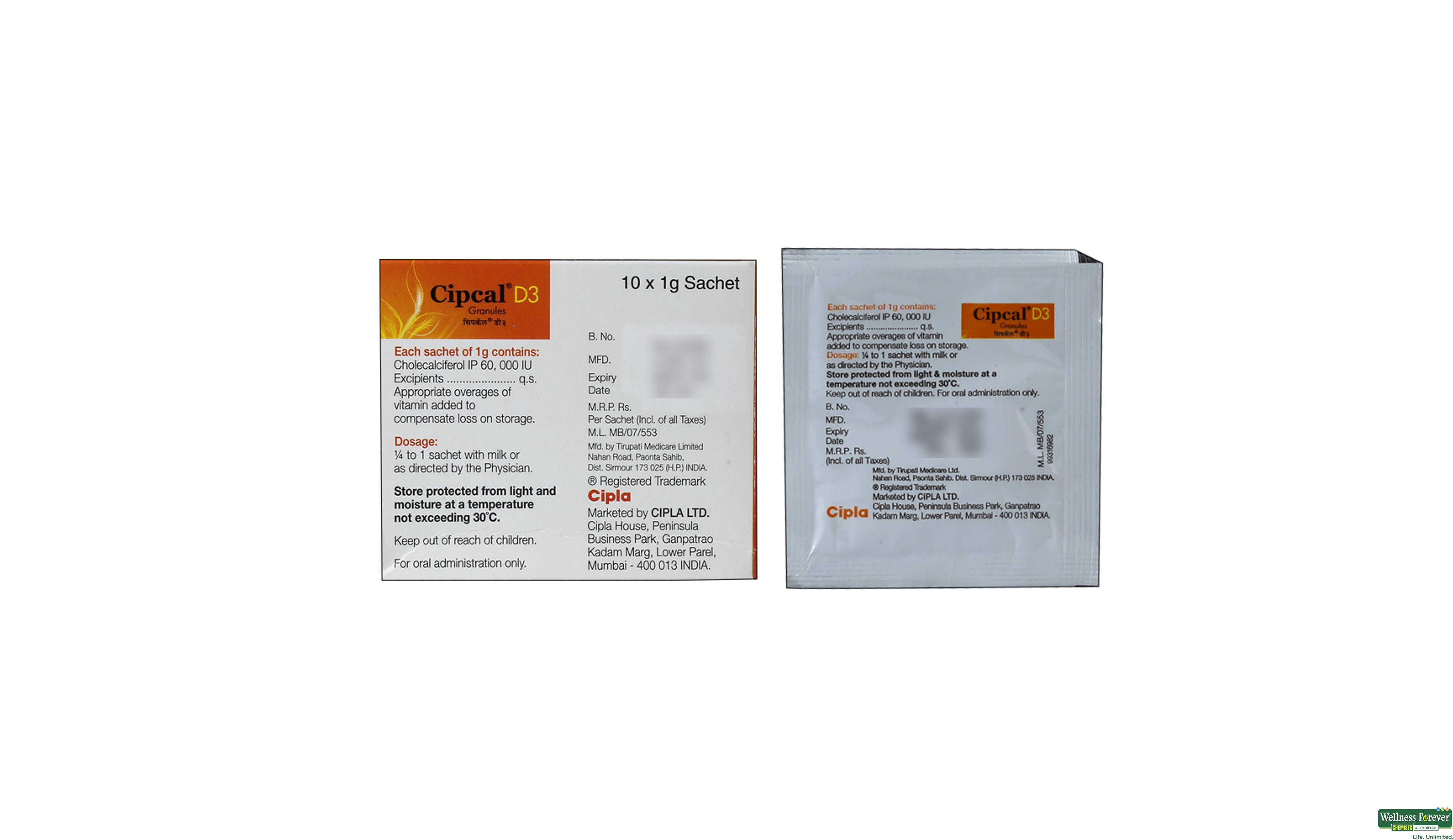 CIPCAL-D3 GRAN 1GM- 2, 1GM, 
