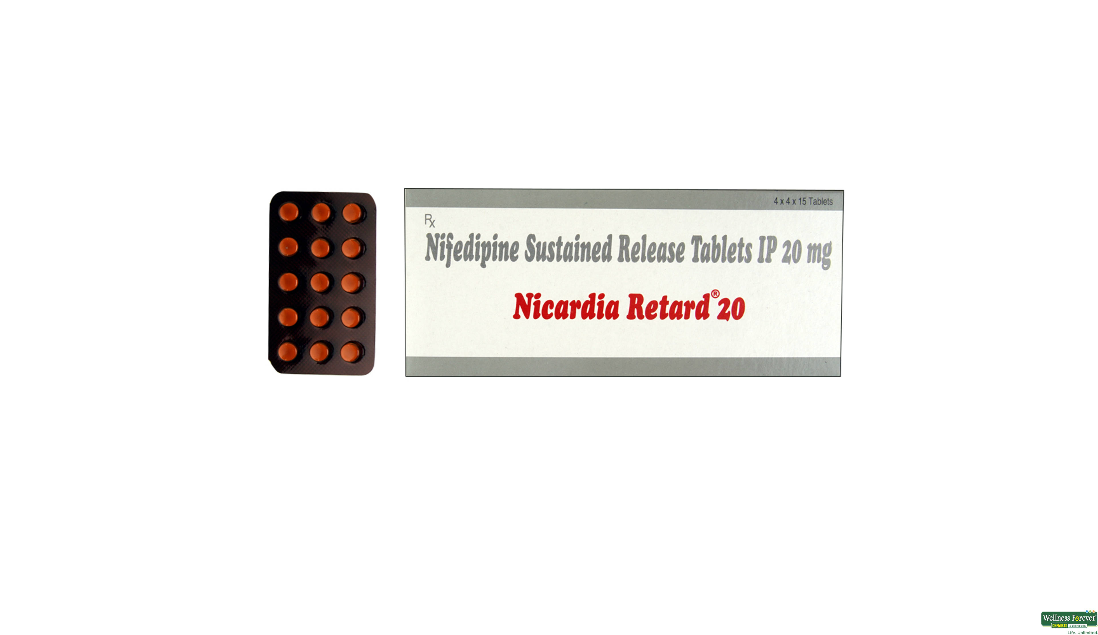 NICARDIA-RETARD 20MG 15TAB- 1, 15TAB, 