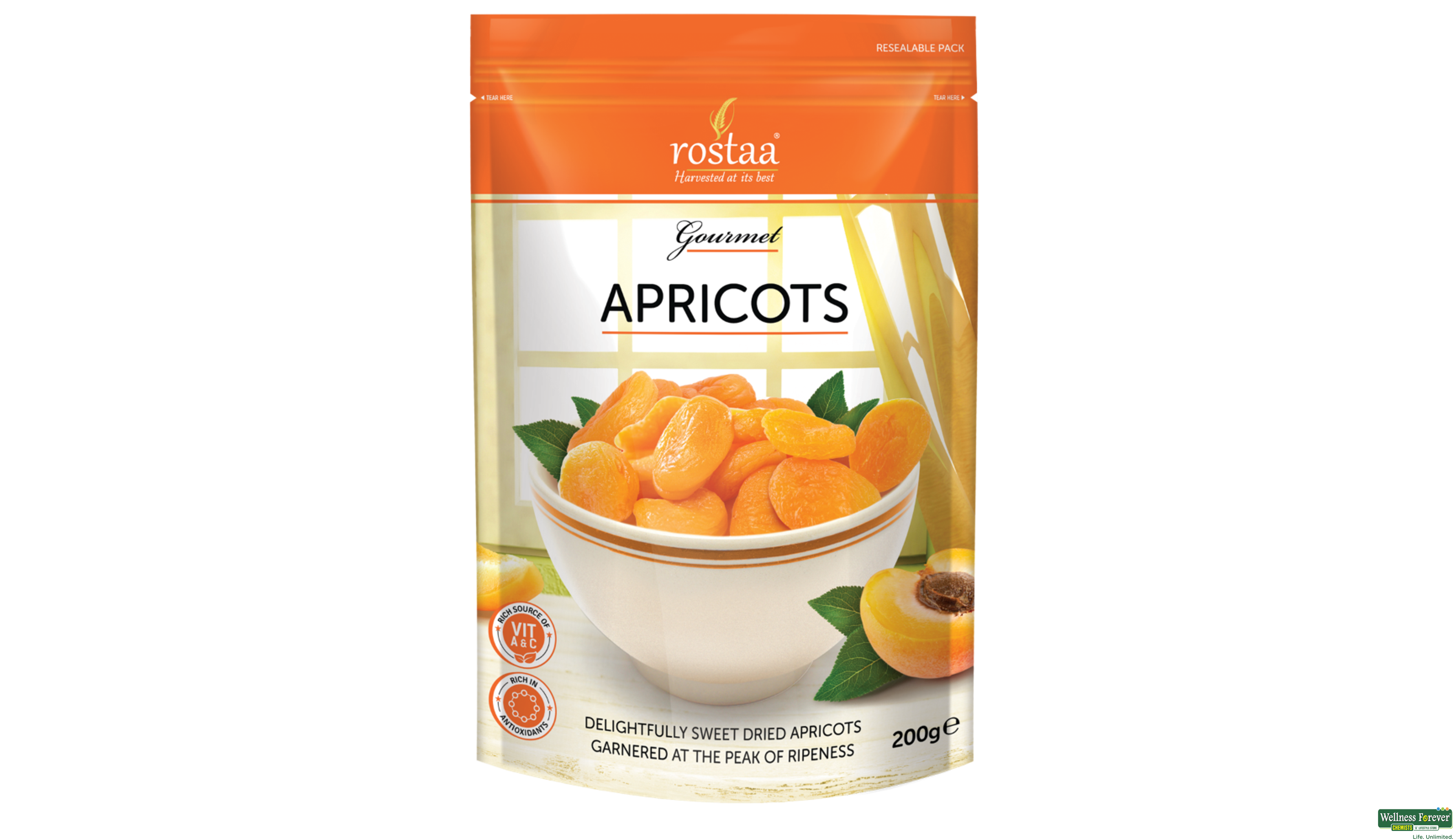 ROSTAA APRICOTS 200GM- 1, 200GM, null