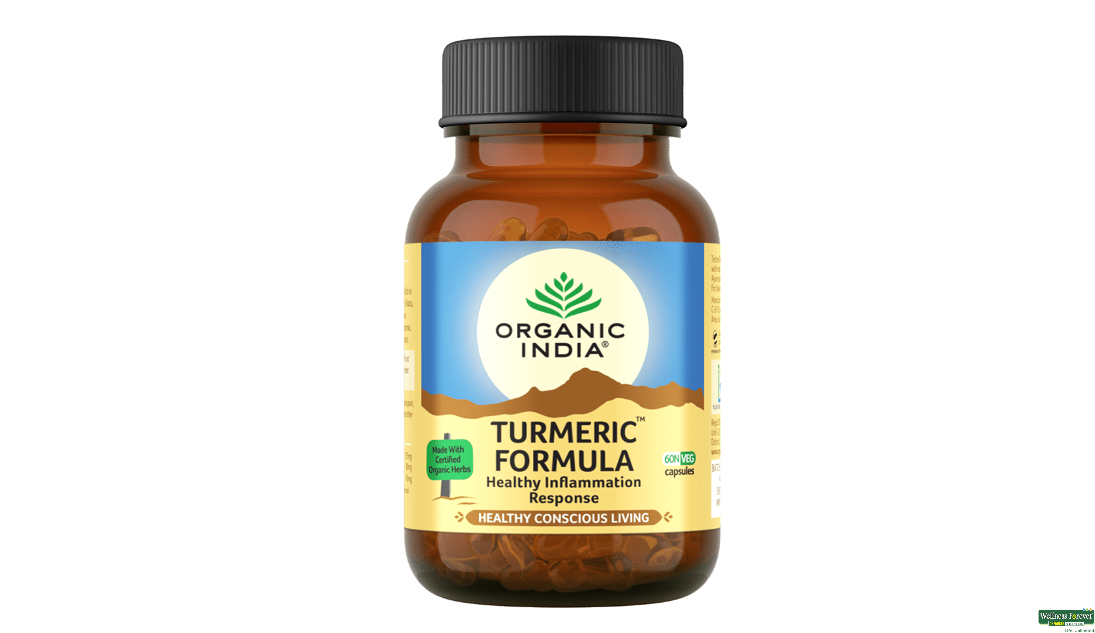 ORGANIC INDIA TURMERIC FORMULA 60CAP- 1, 60CAP, 