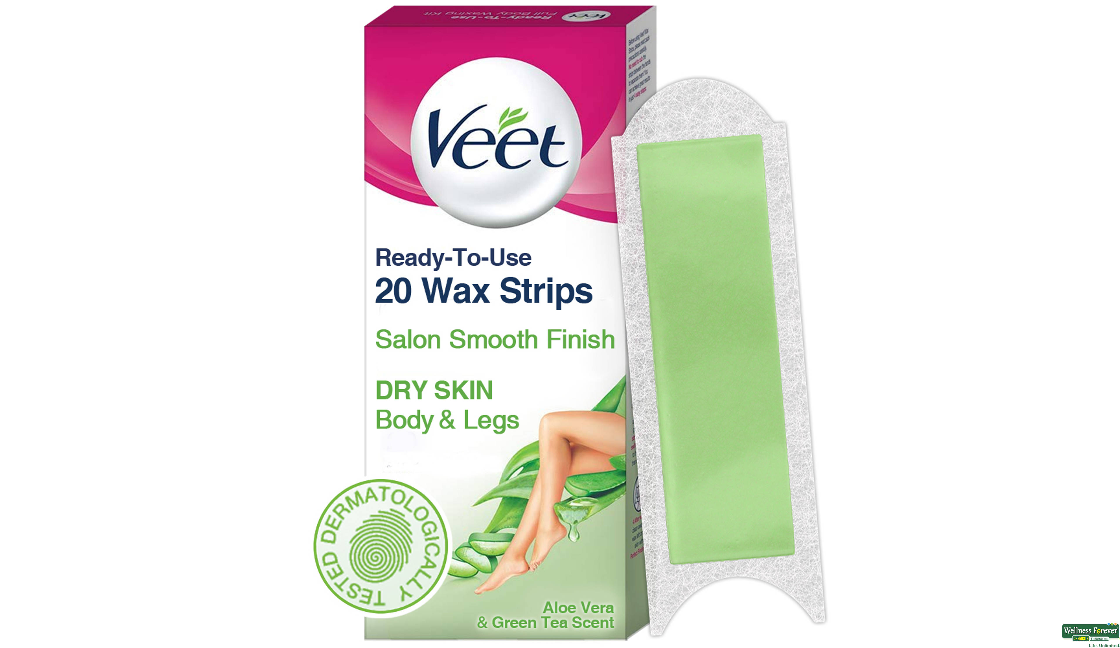 VEET WAX STRIP FULL BODY DRY SKIN 20PC- 1, 20PC, 