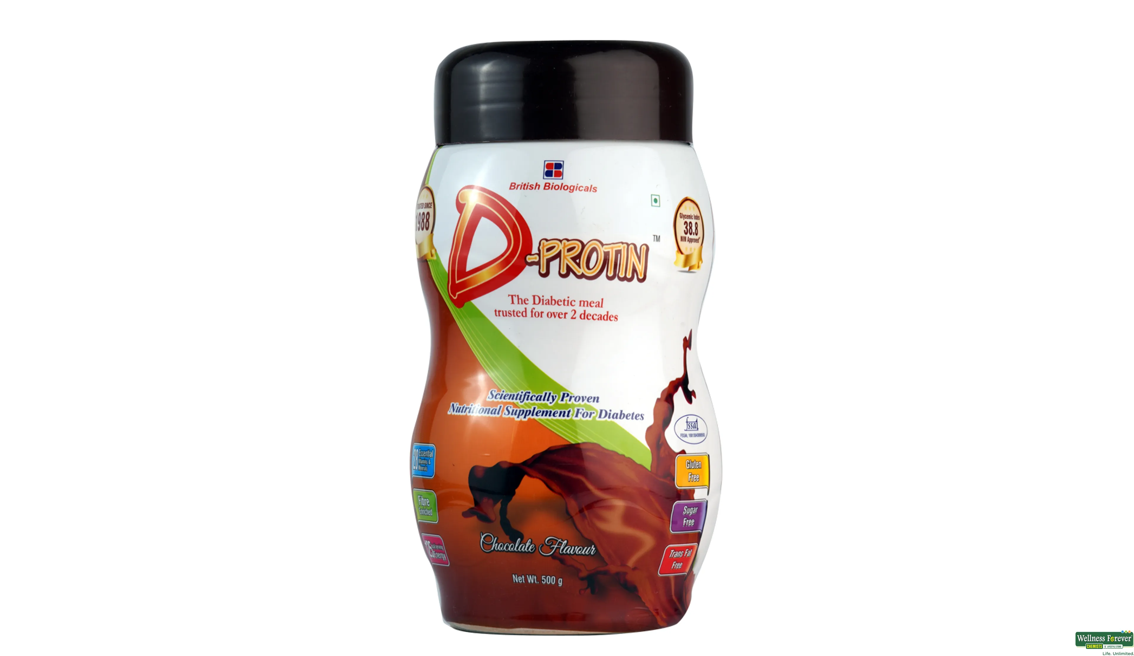 D-PROTIN CHOC POW 500GM- 1, 500GM, 