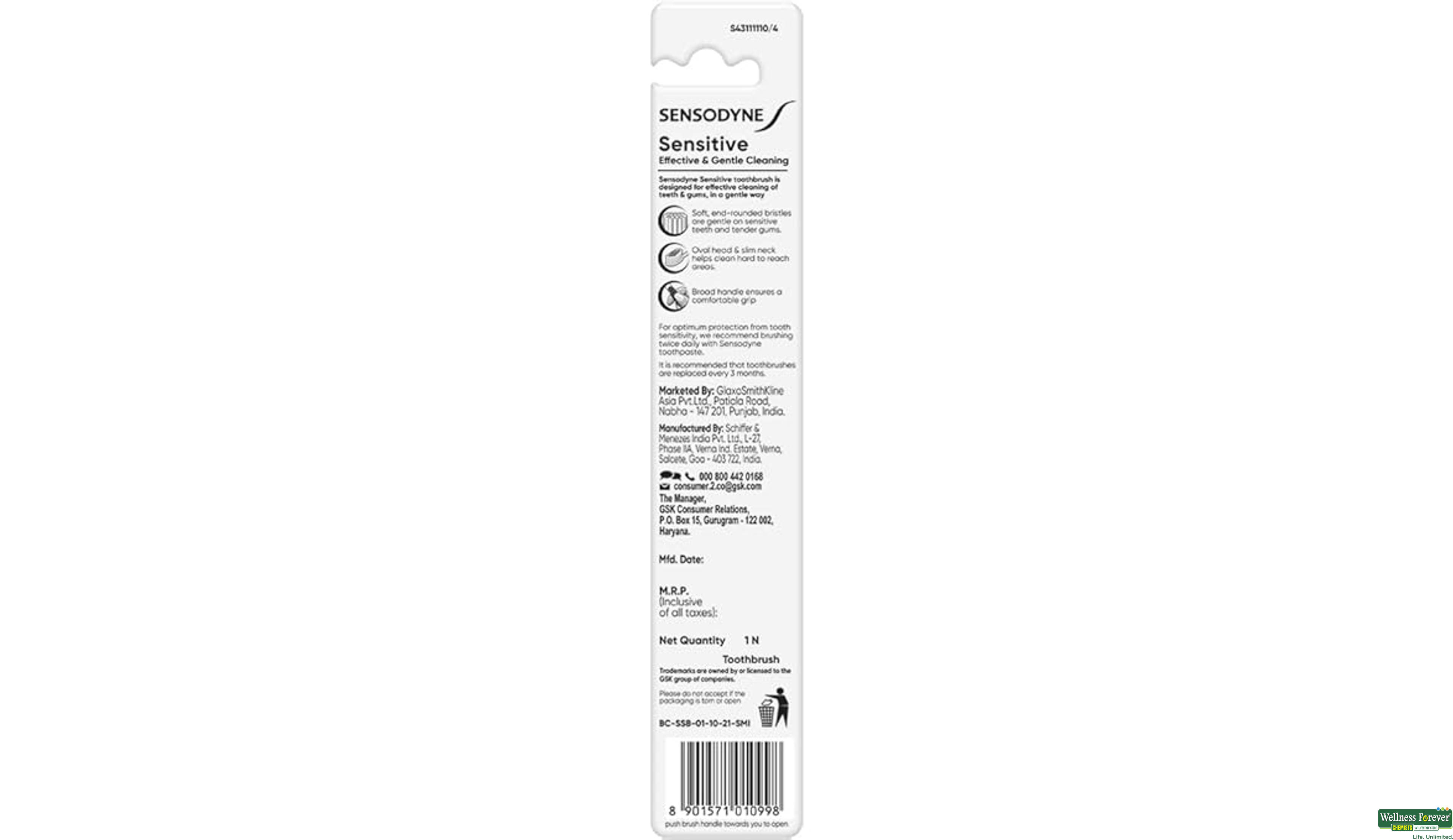 SENSODYNE T/BRUSH SOFT SENSITIVE S 1P- 2, 1PC, null