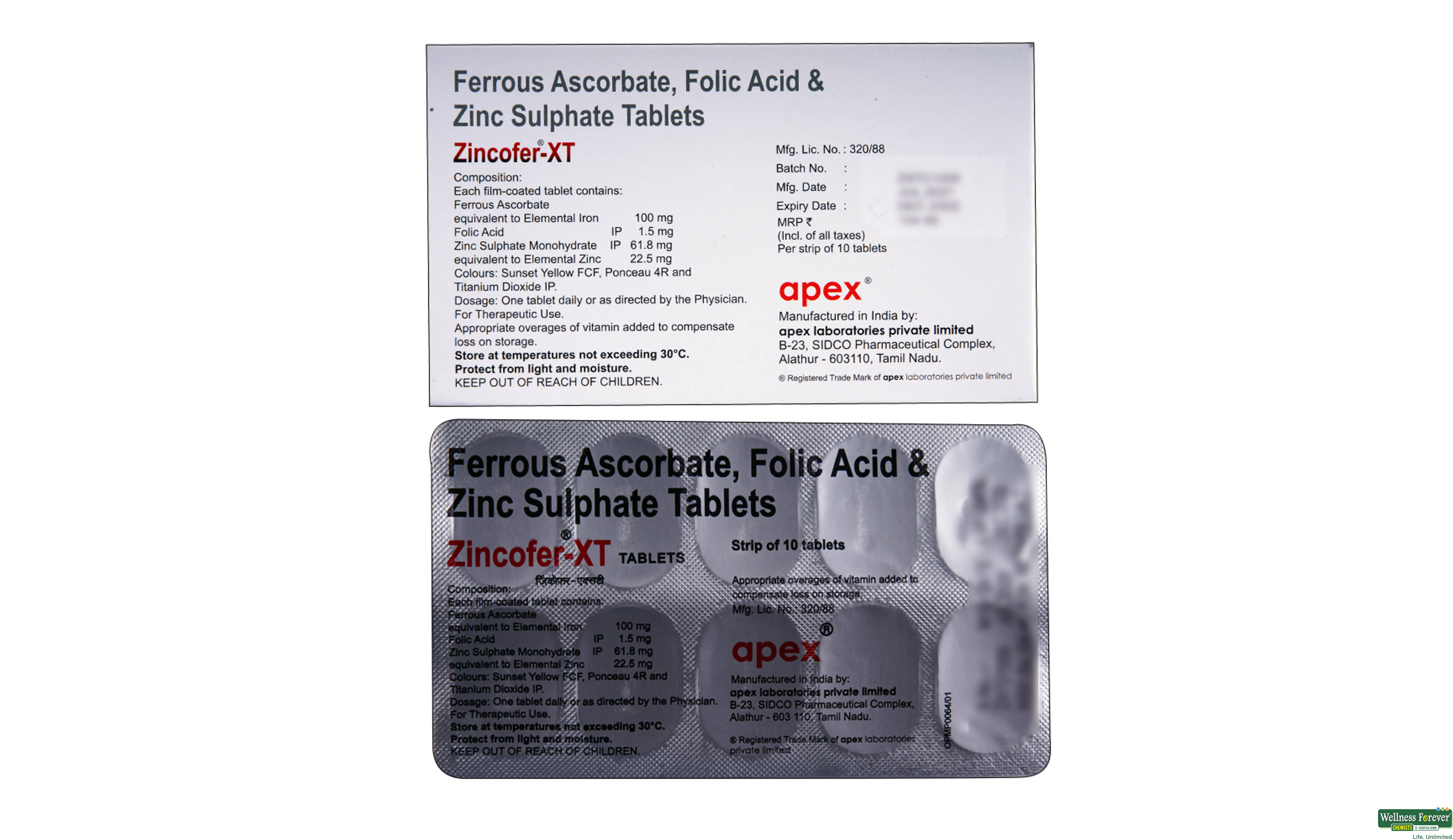 ZINCOFER-XT 10TAB- 2, 10TAB, 