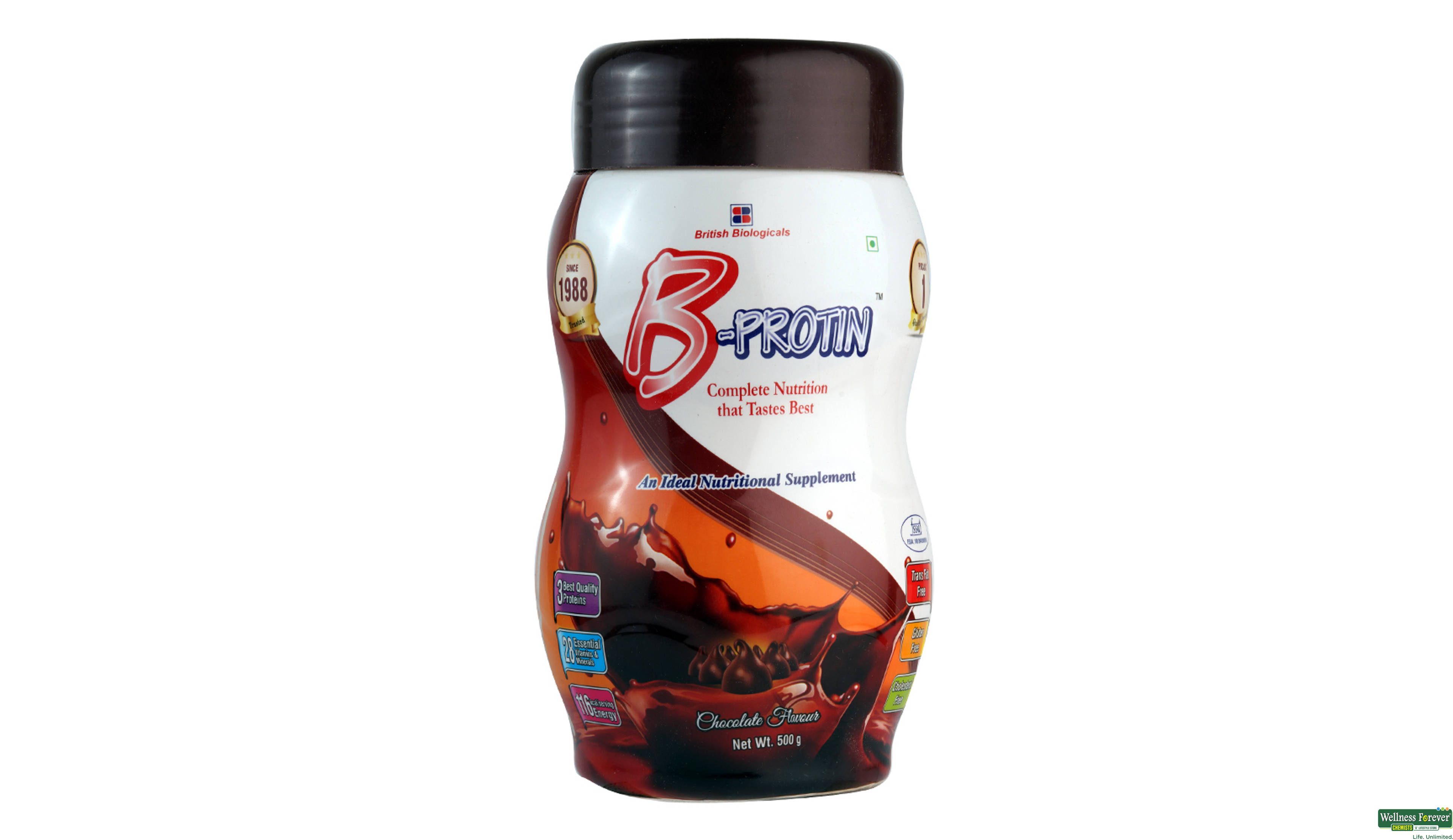 B-PROTIN CHOC POW 500GM- 1, 500GM, 