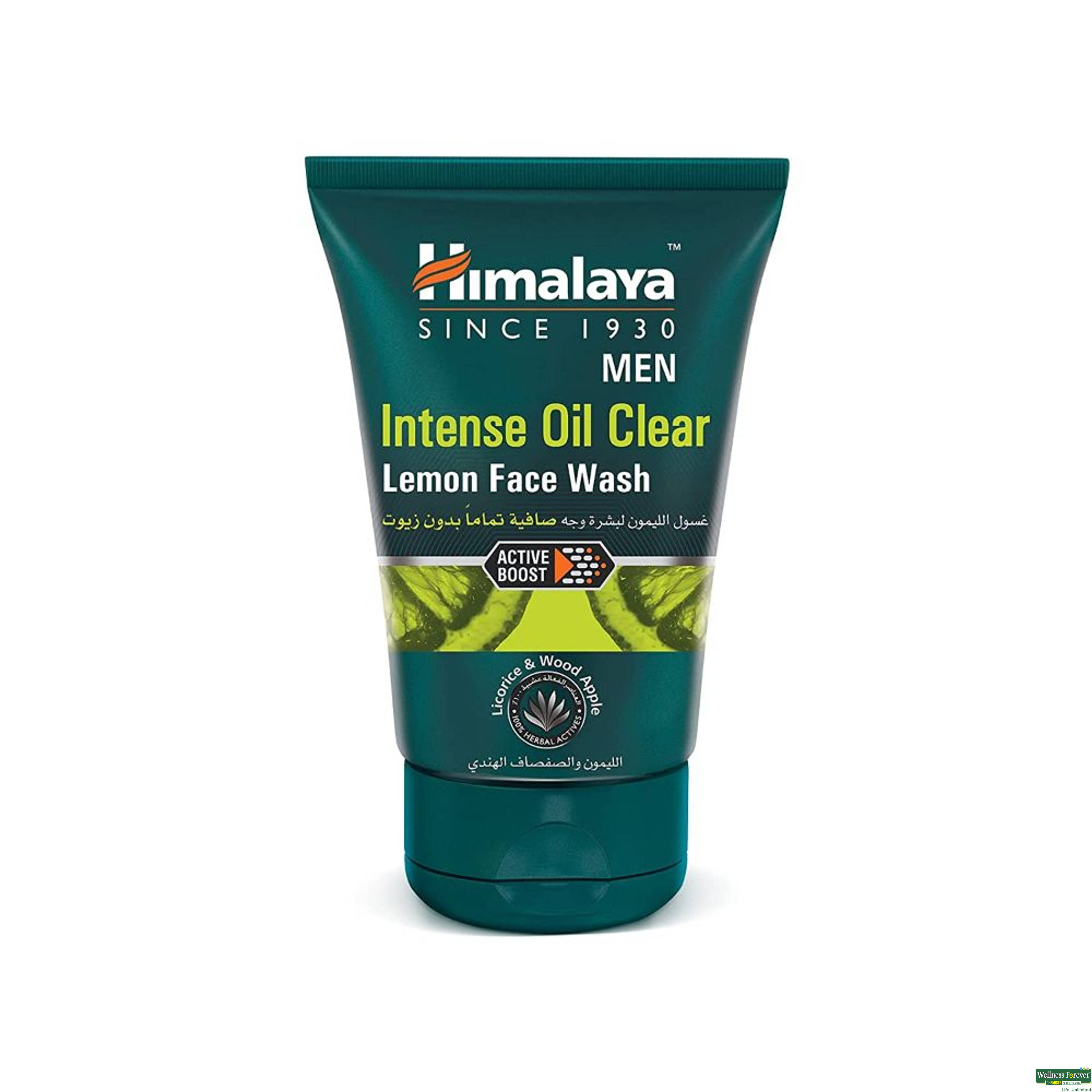 Himalaya Herbal Men Intense Oil Clear Lemon Face Wash, 100 ml-image