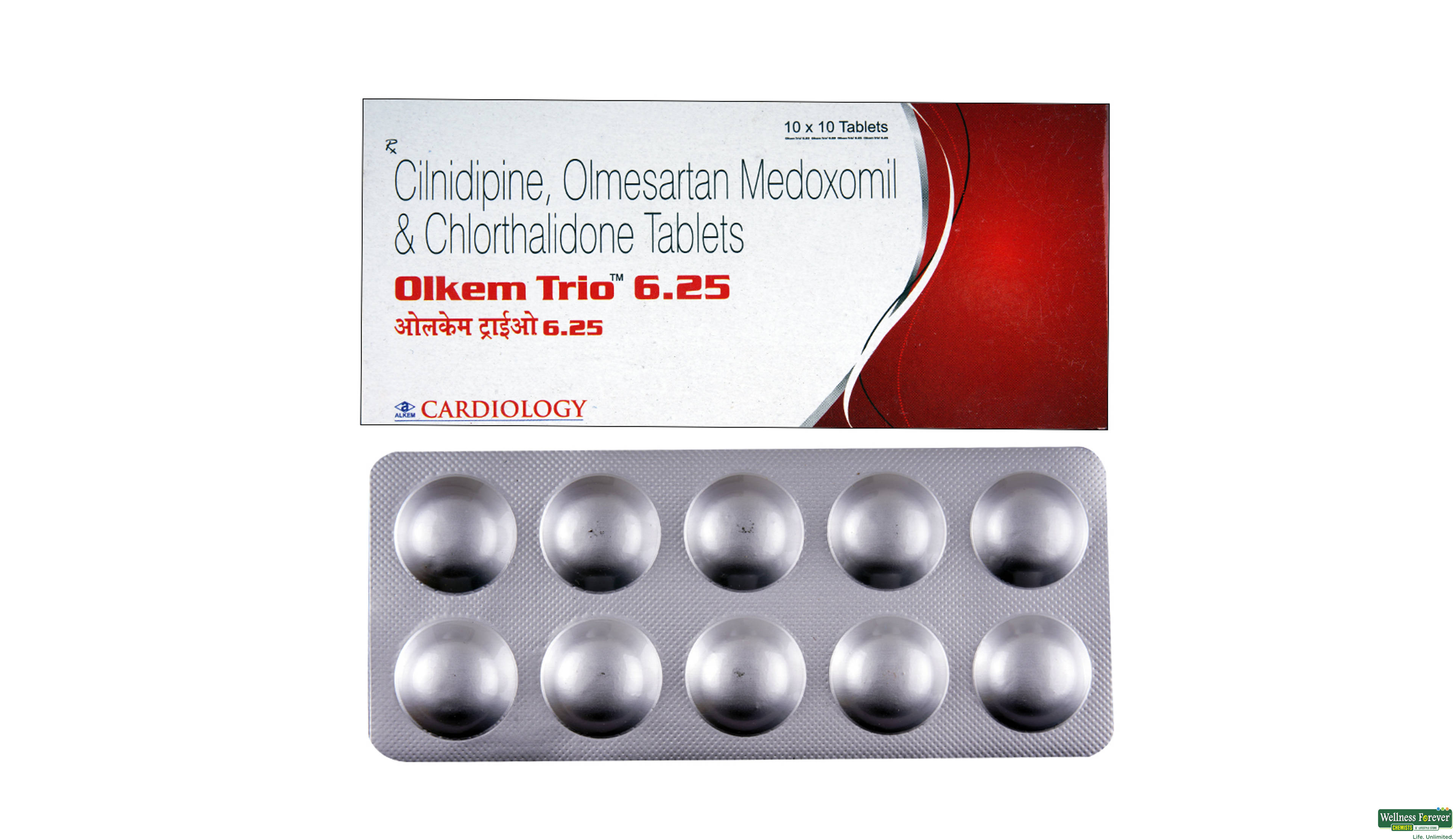 OLKEM-TRIO 6.25MG 10TAB- 1, 10TAB, 