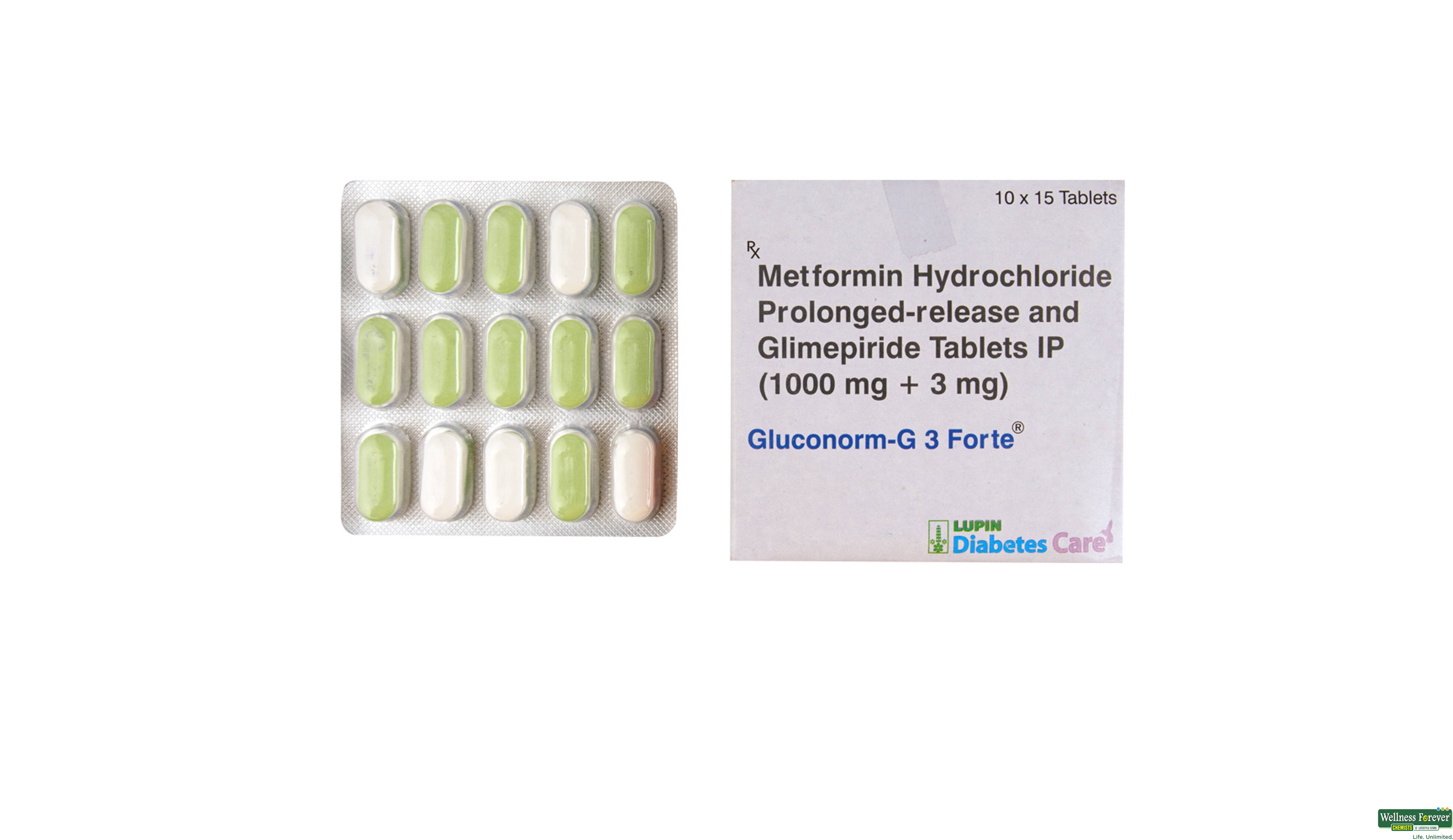 GLUCONORM-G3 FORTE 15TAB- 1, 15TAB, 