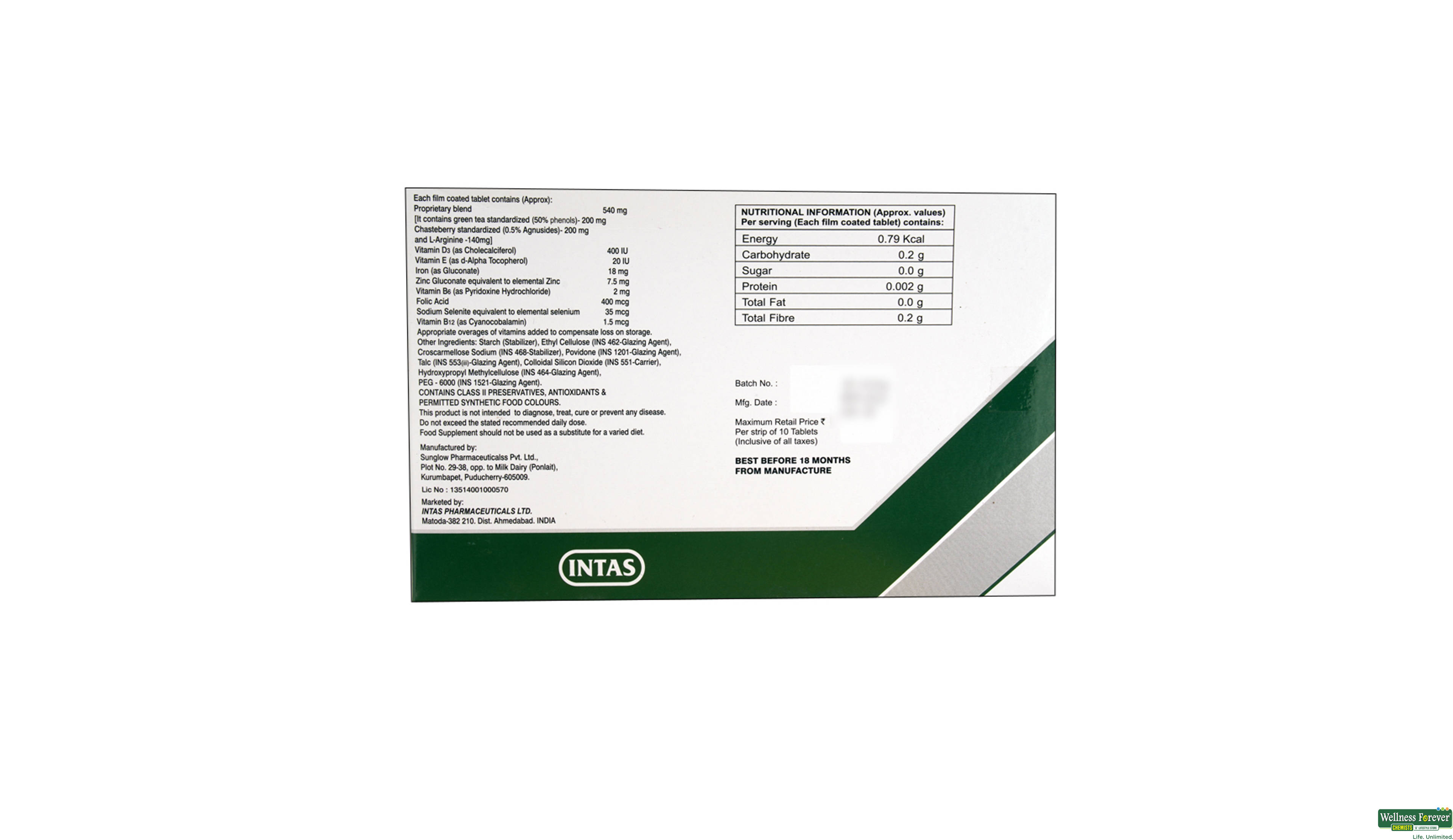 FERPILL-F 10TAB- 2, 10TAB, 