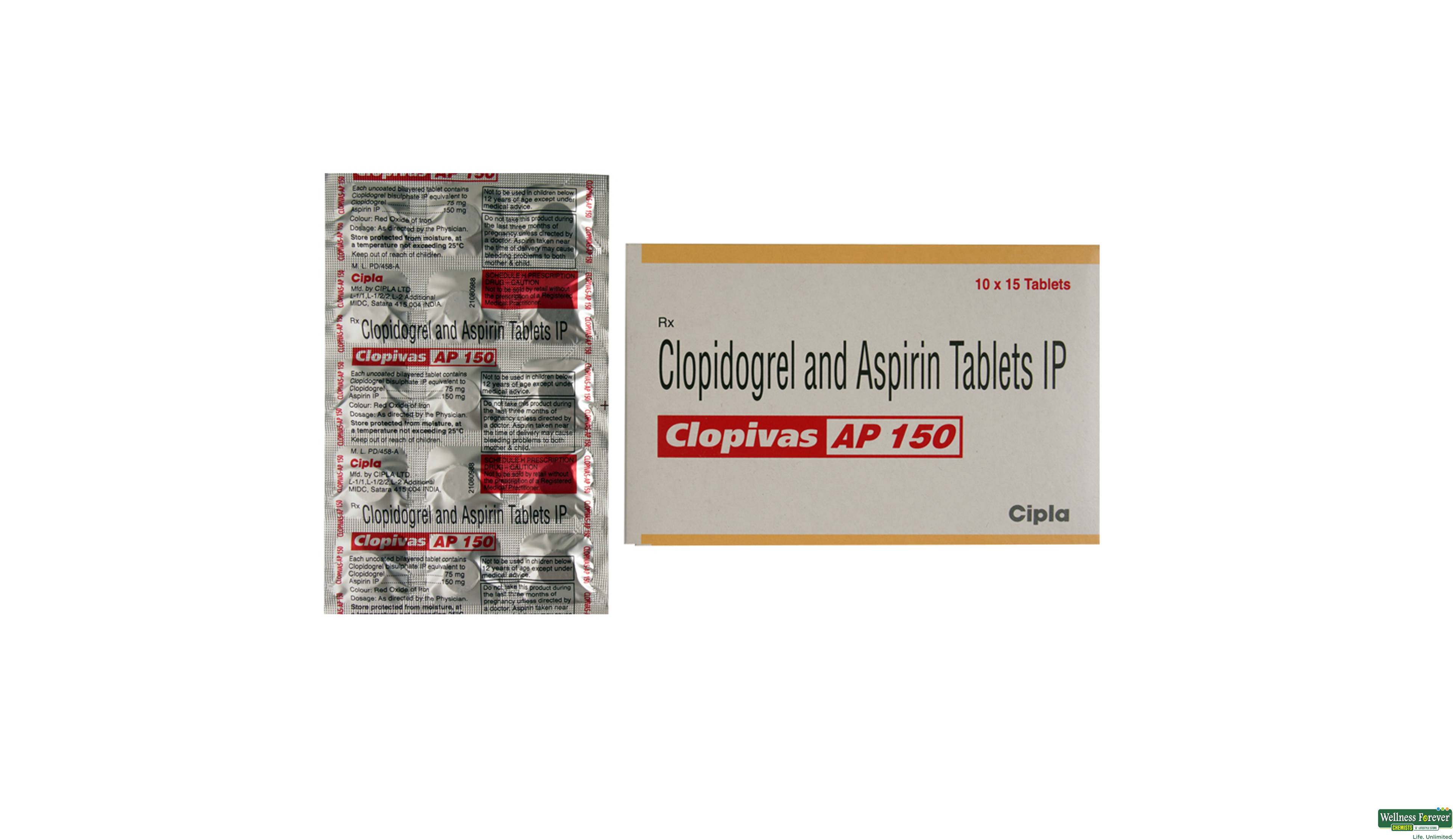 CLOPIVAS-AP 150MG 15TAB- 1, 15TAB, 