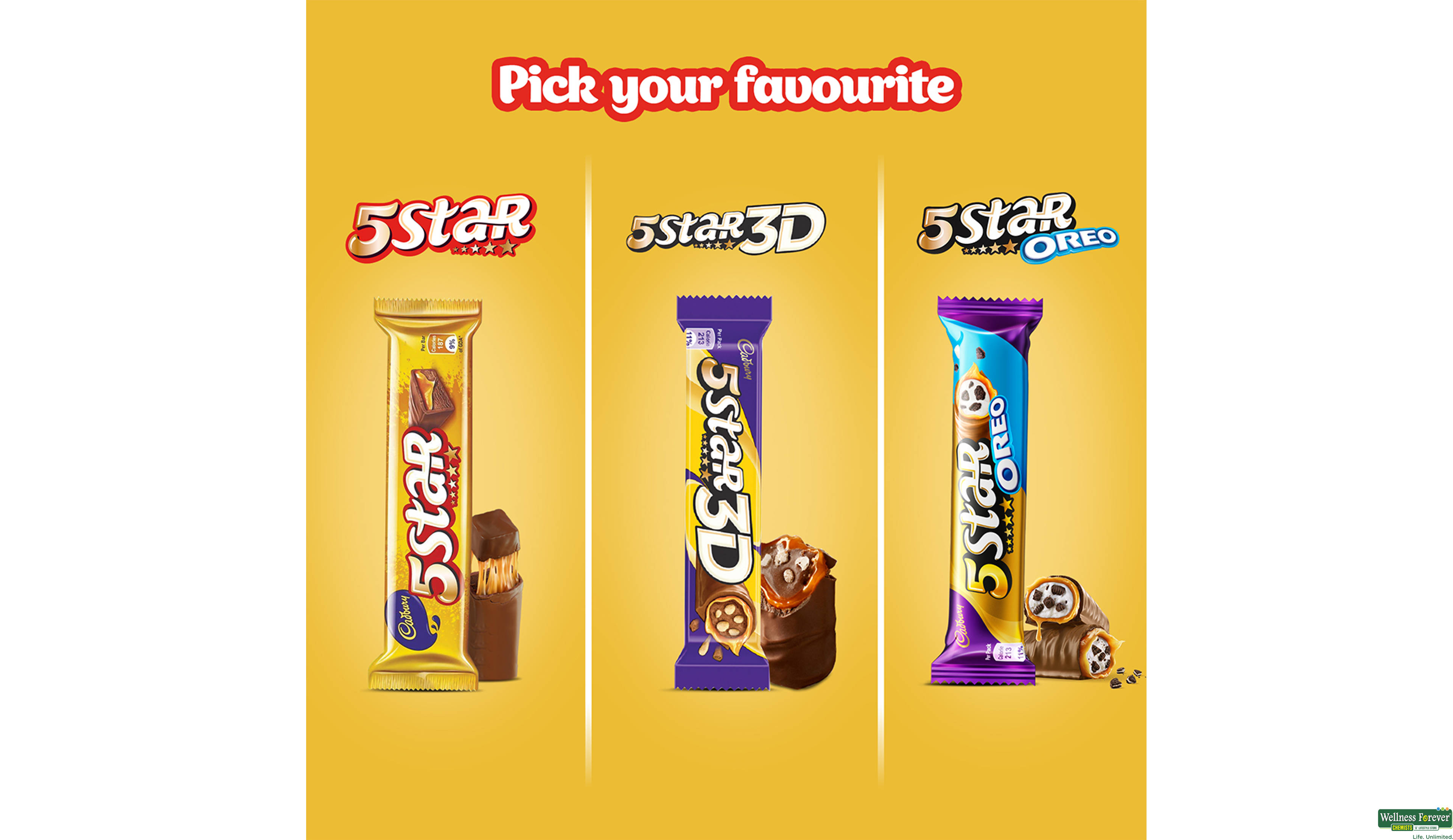 CADB CHOC FIVE STAR 40GM- 5, 40GM, 