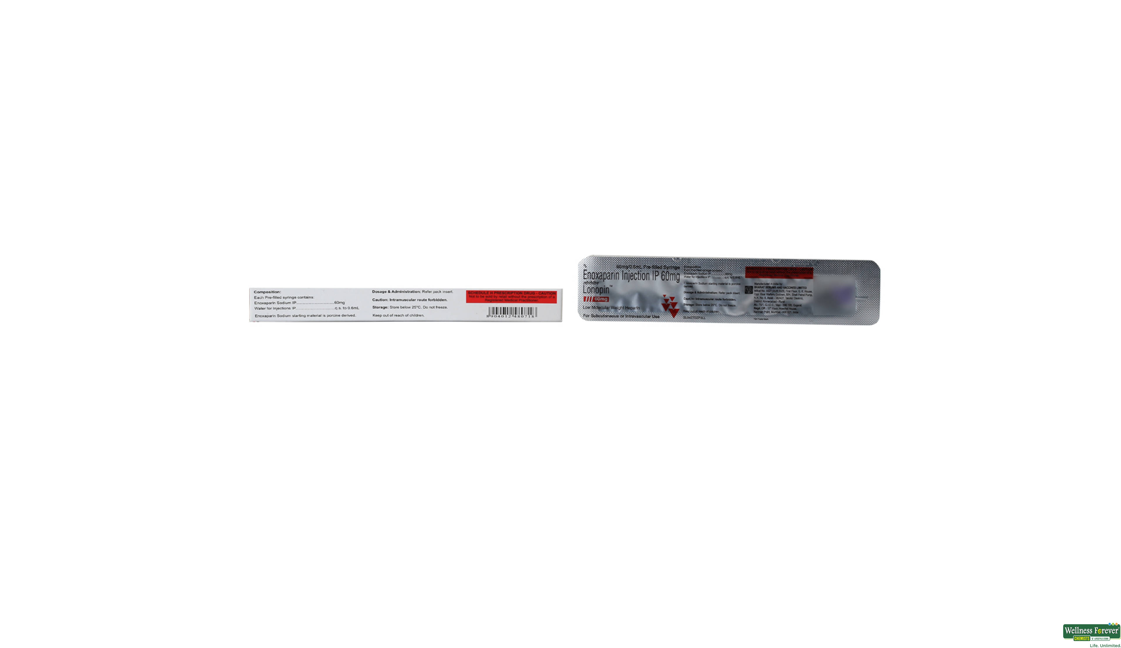 LONOPIN 60MG INJ 0.6ML- 2, 0.6ML, 