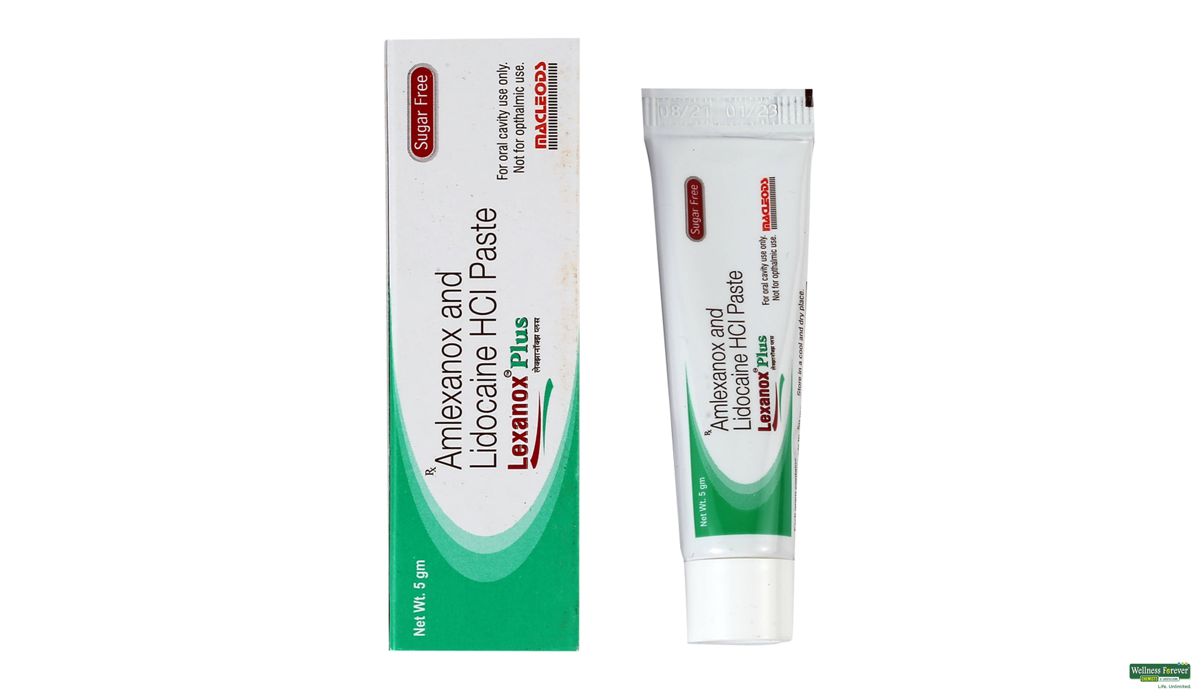 LEXANOX-PLUS ORAL PASTE 5GM- 1, 5GM, 