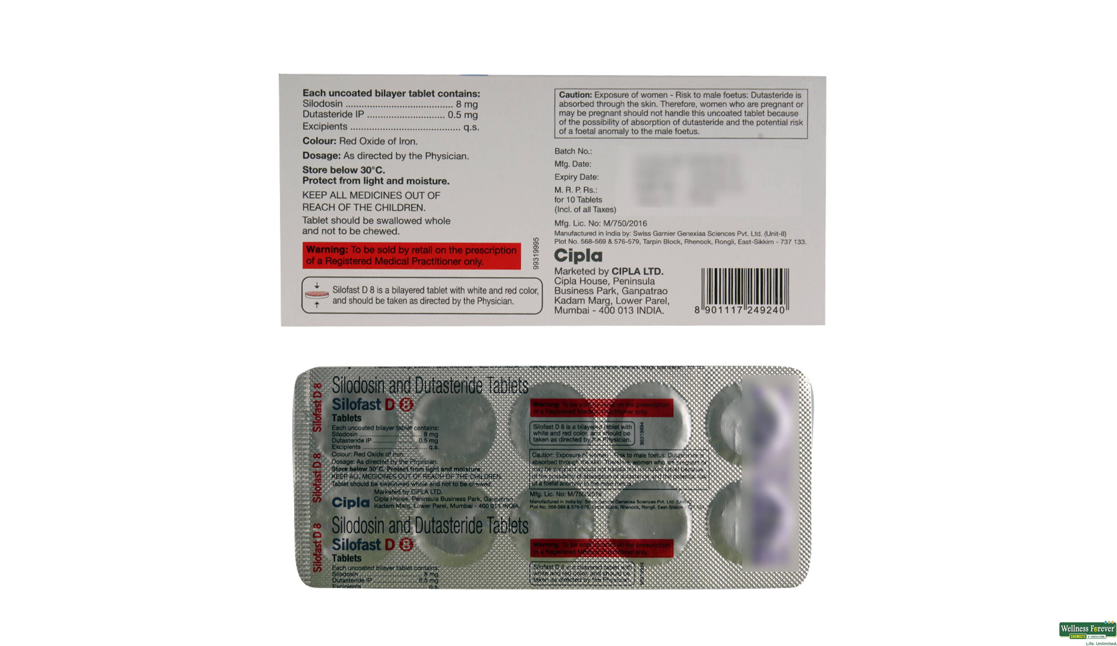 SILOFAST D 8MG 10CAP- 2, 10CAP, 