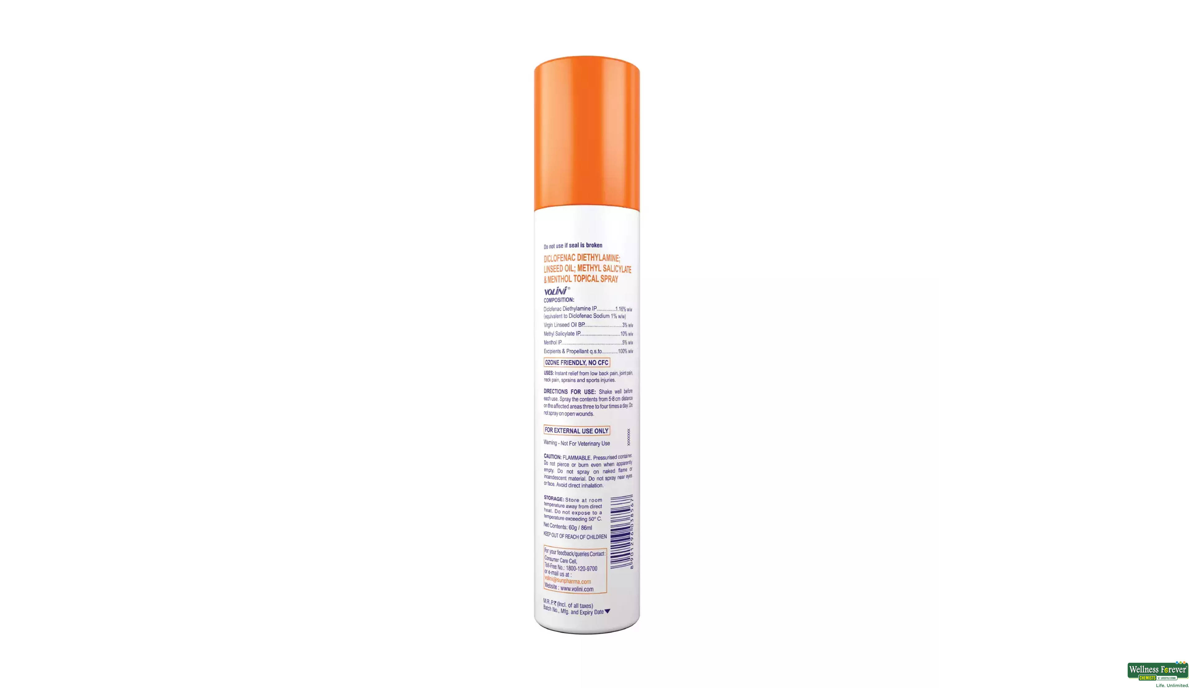 VOLINI SPRAY 60GM- 3, 60GM, 