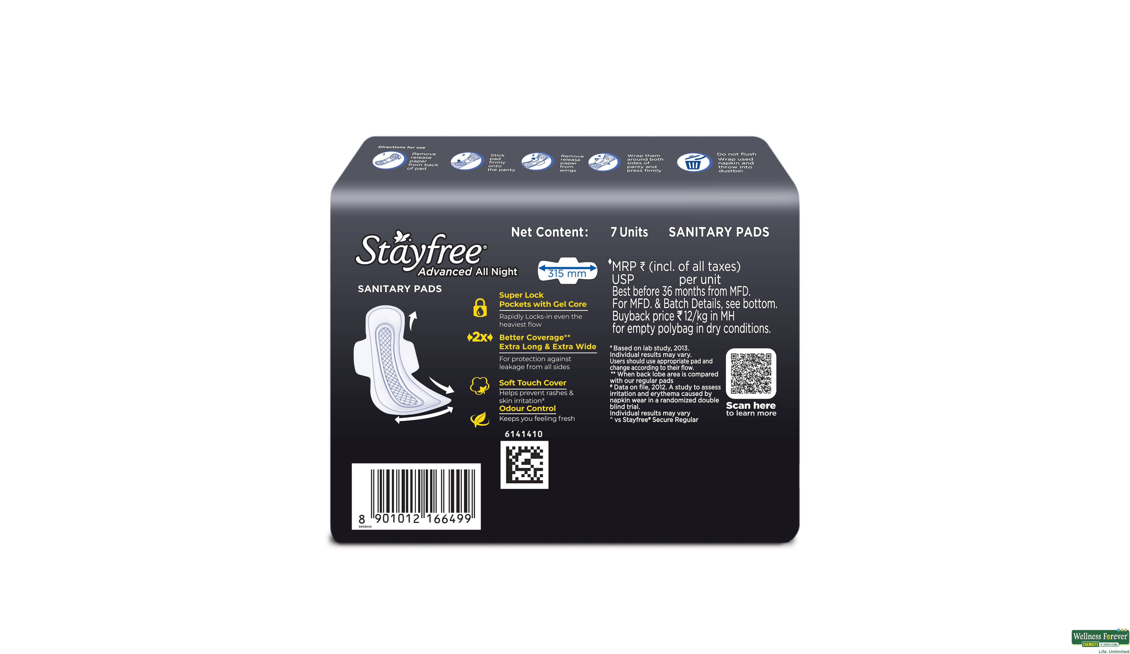 STAYFREE SA/PADS ADVANCE ULTRA XL 7PC- 2, 7PC, 