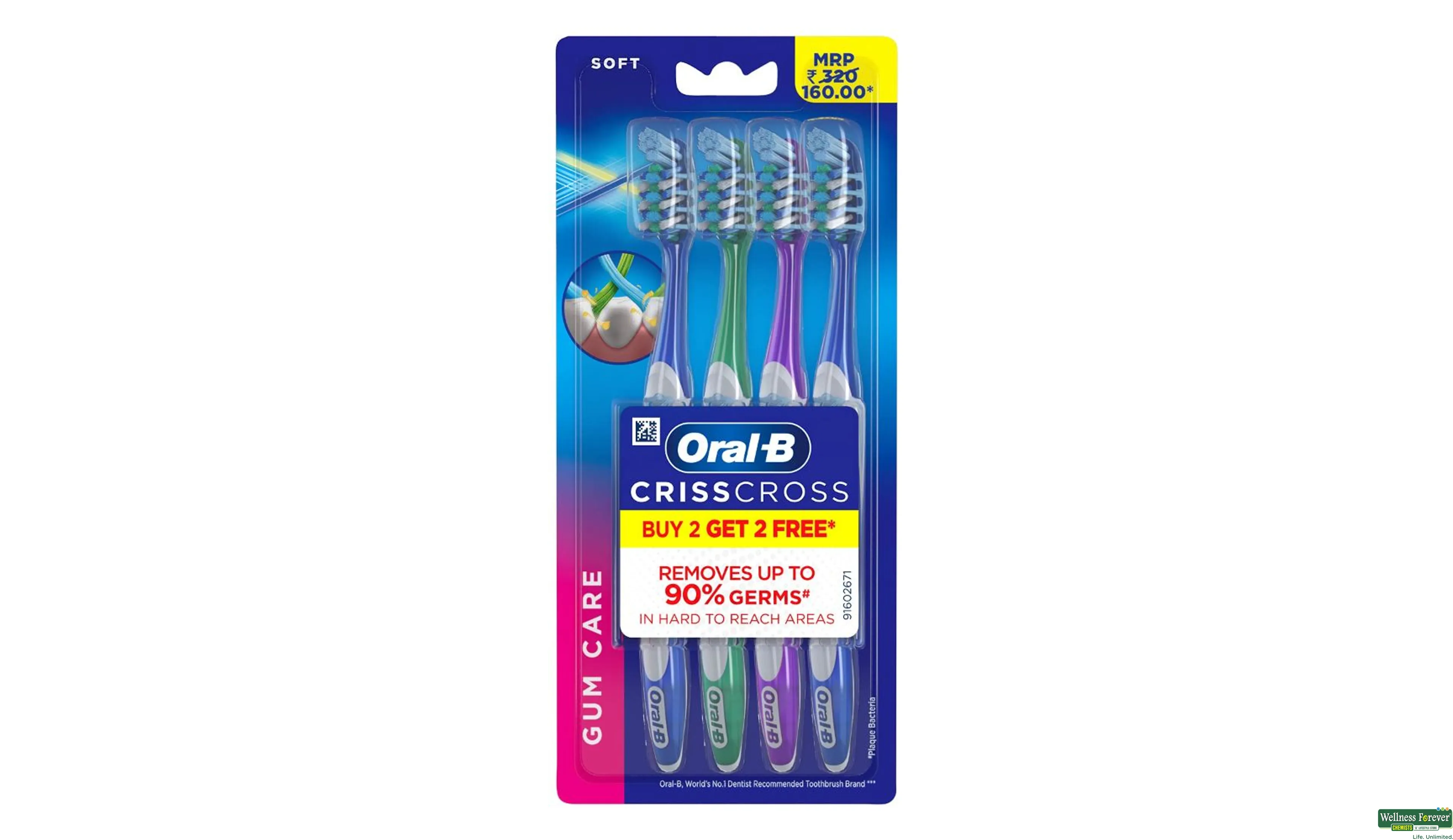 ORAL B T/BRUSH PRO HEA SOFT40 4PC- 1, 4PC, 