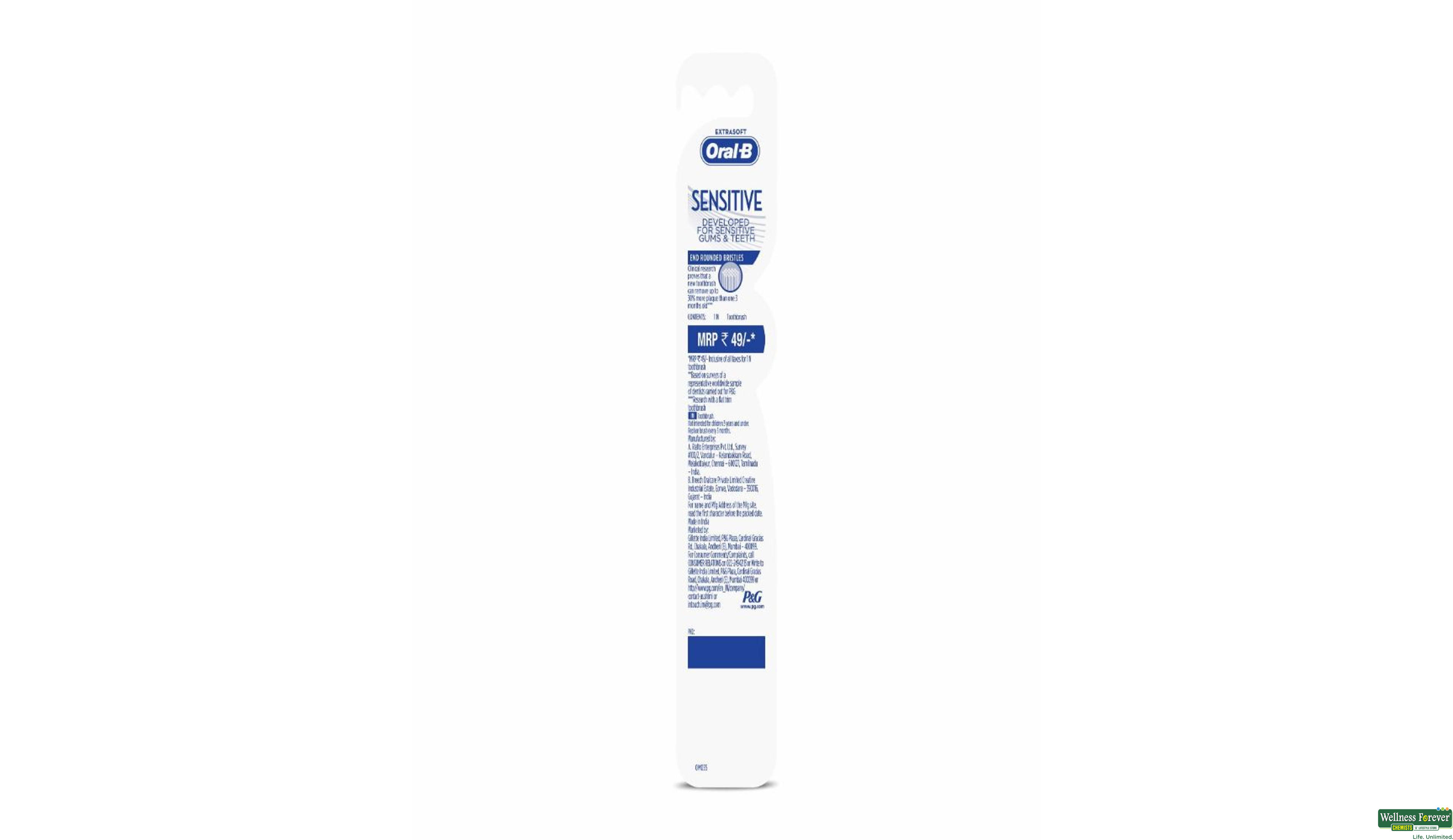 ORAL B T/BRUSH SENSITIVE WHITENING S 1PC- 3, 1PC, 