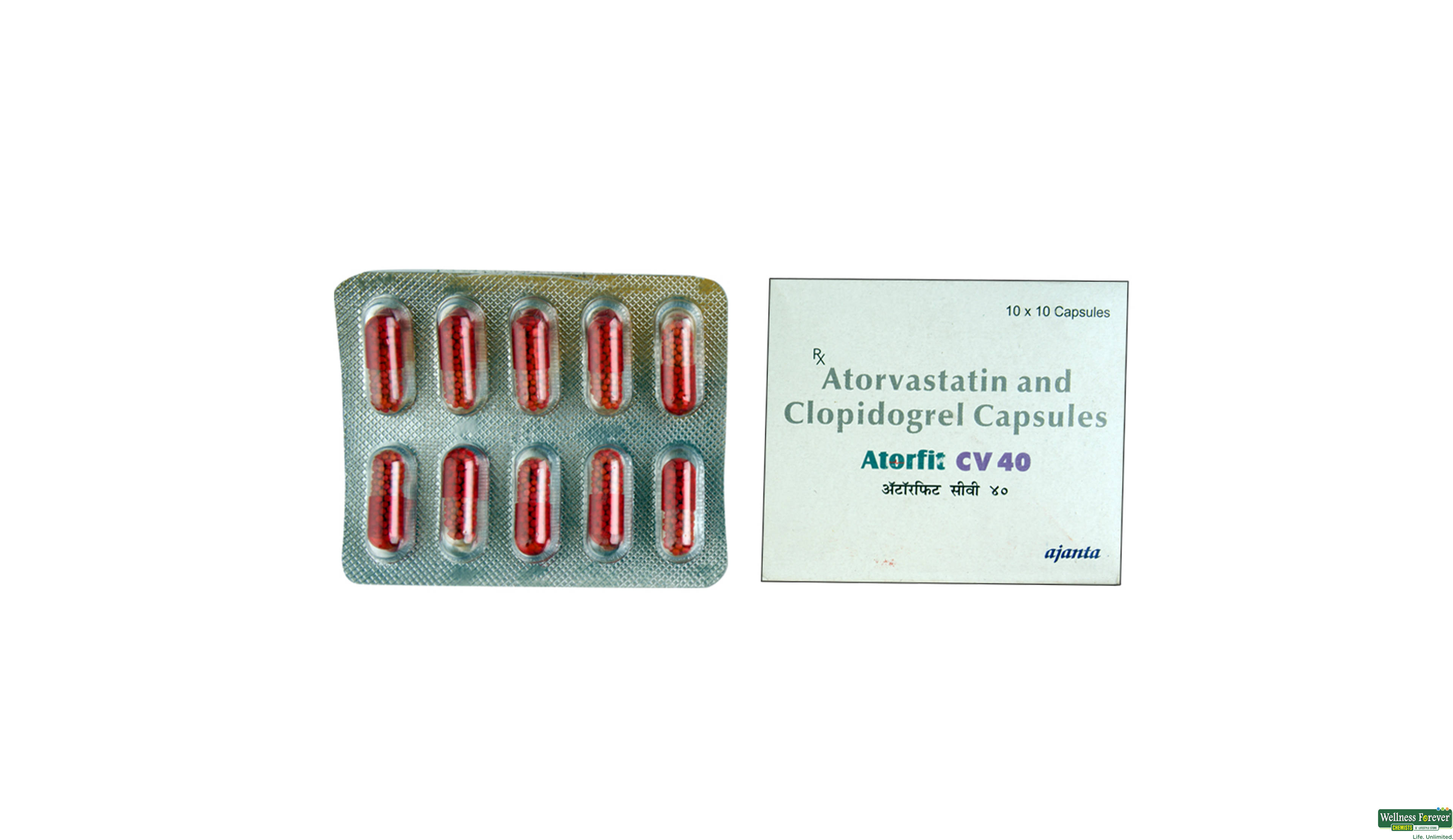 ATORFIT-CV 40MG 10CAP- 1, 10CAP, null