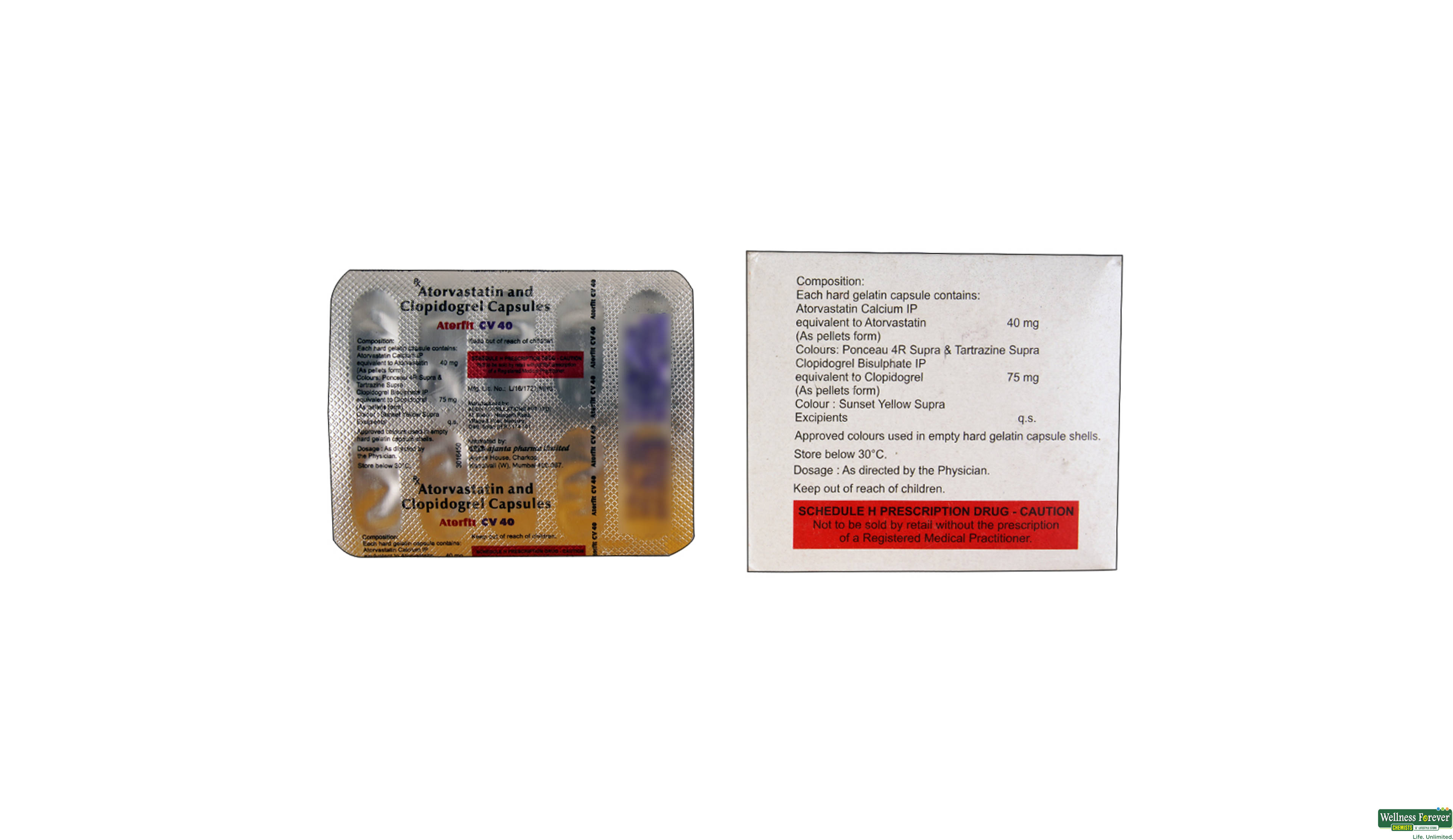 ATORFIT-CV 40MG 10CAP- 2, 10CAP, null