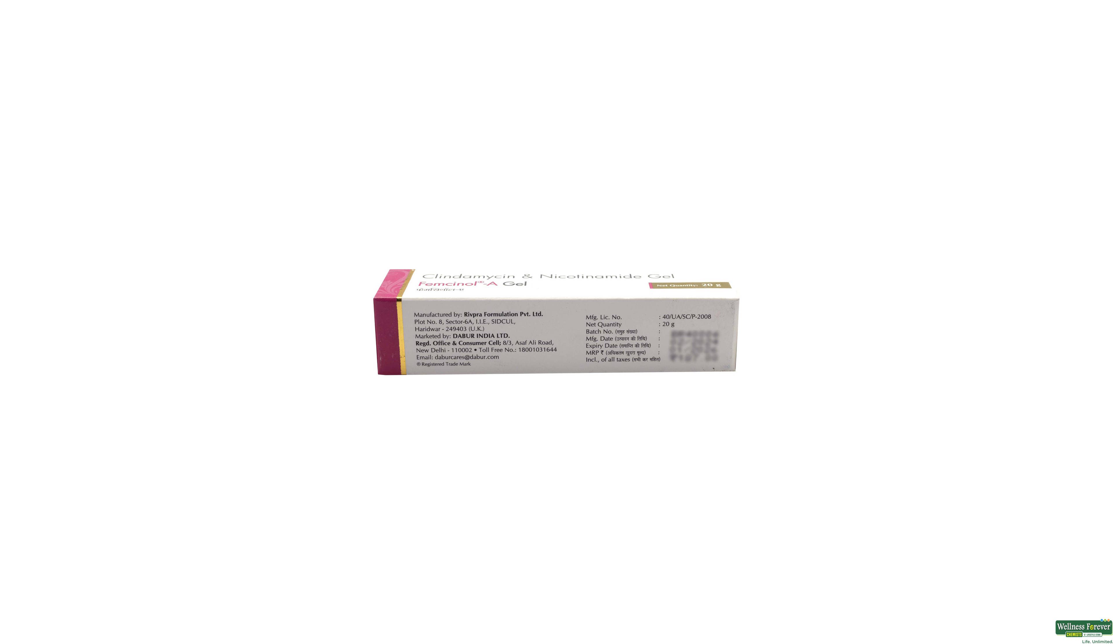 FEMCINOL-A GEL 20GM- 2, 20GM, 